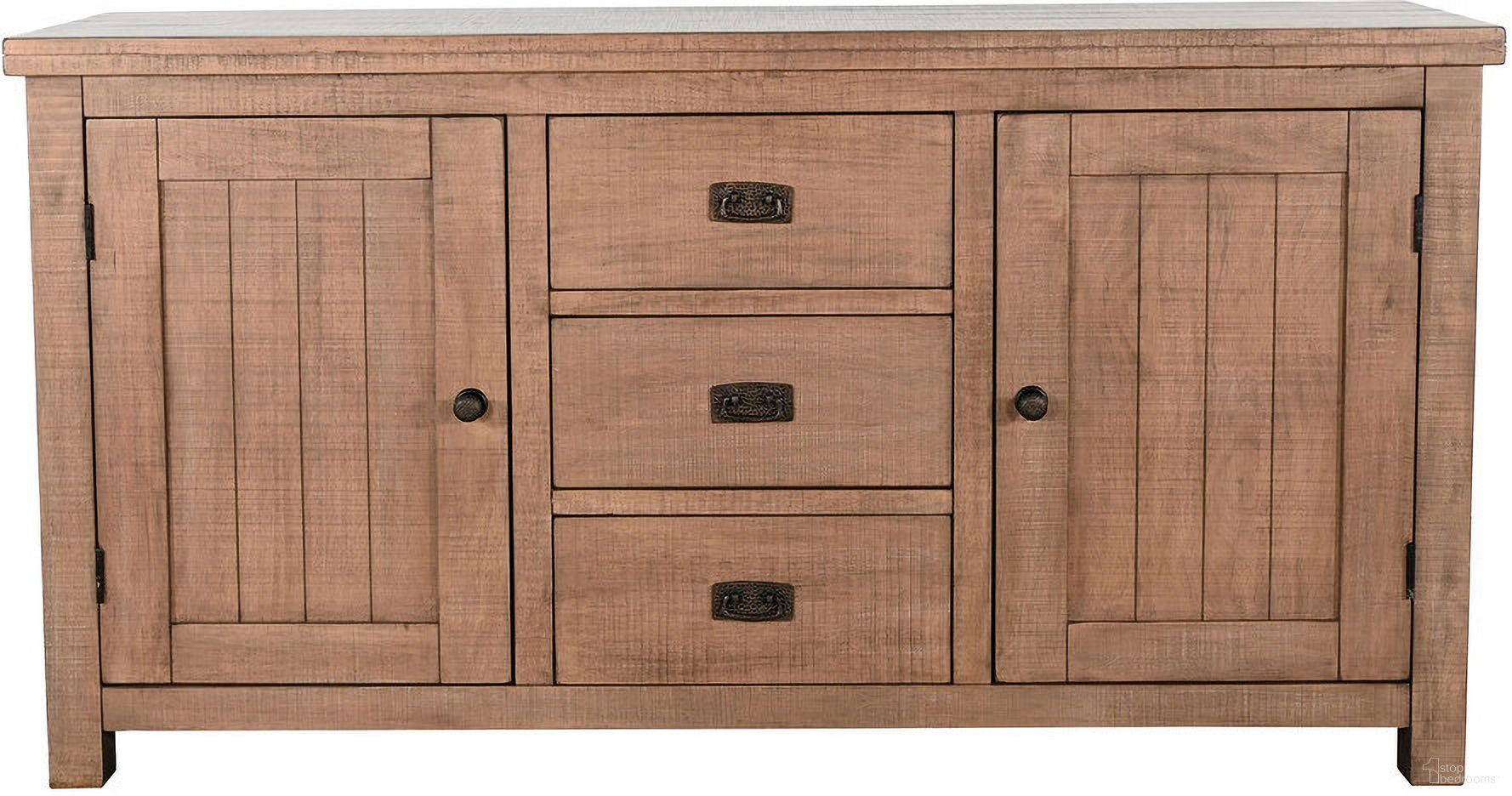 The appearance of Buffet Only In Light Brown designed by Sunny Designs in the transitional interior design. This desert rock piece of furniture was selected by 1StopBedrooms from 2428Dr Collection to add a touch of cosiness and style into your home. Sku: 2428DR-B. Material: Solid Wood.