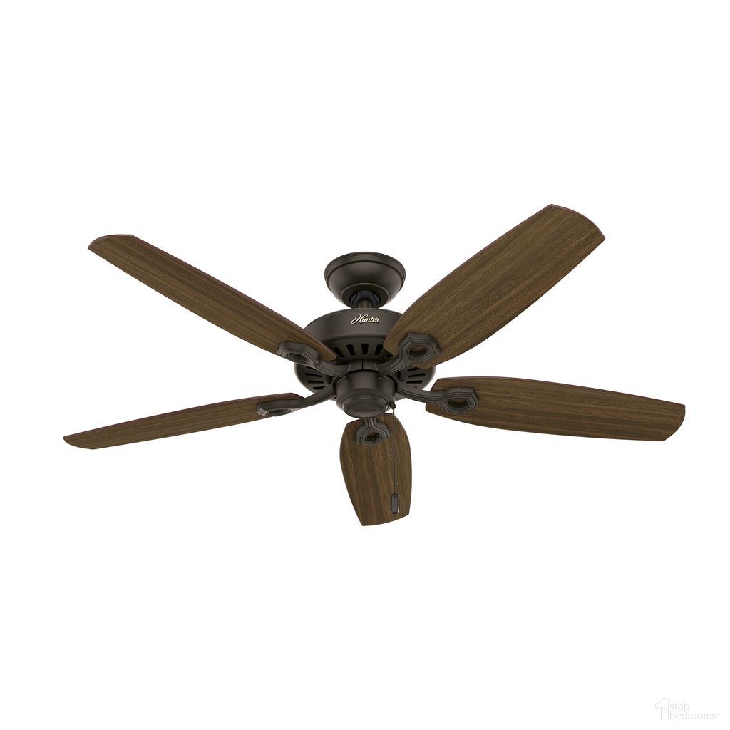 The appearance of Builder 52 Inch Ceiling Fan and Pull Chain In New Bronze and Brazilian Cherry designed by Hunter Fan in the traditional interior design. This new bronze/brazilian cherry piece of furniture  was selected by 1StopBedrooms from Builder Collection to add a touch of cosiness and style into your home. Sku: 53242. Material: Composite.