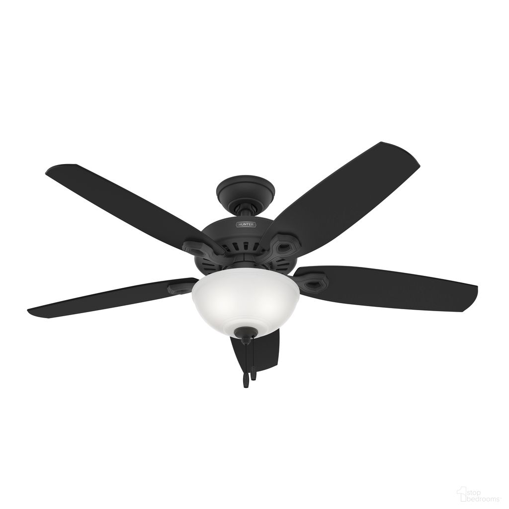 The appearance of Builder 52 Inch Ceiling Fan with LED Light Kit and Pull Chain In Matte Black designed by Hunter Fan in the traditional interior design. This matte black piece of furniture was selected by 1StopBedrooms from Builder Collection to add a touch of cosiness and style into your home. Sku: 52386. Material: Composite.