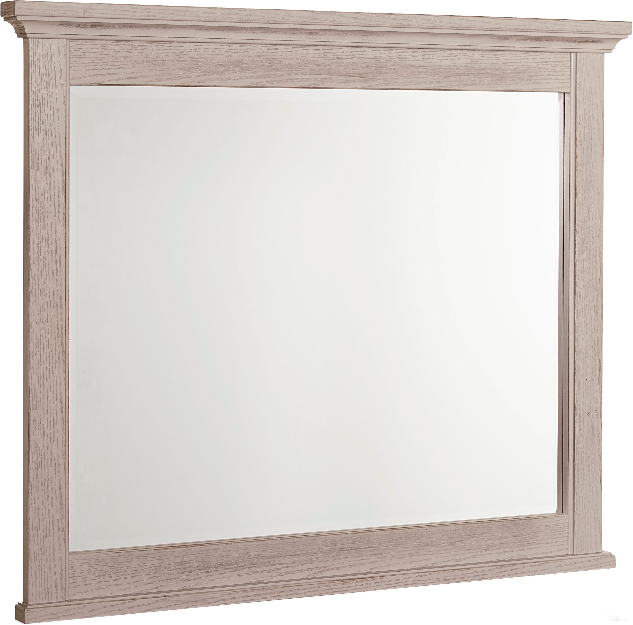 The appearance of Bungalow Dover Grey/Folkstone Master Landscape Mirror designed by Vaughan Bassett in the transitional interior design. This dove gray piece of furniture  was selected by 1StopBedrooms from Bungalow Collection to add a touch of cosiness and style into your home. Sku: 741-447. Material: Solid Hardwood.