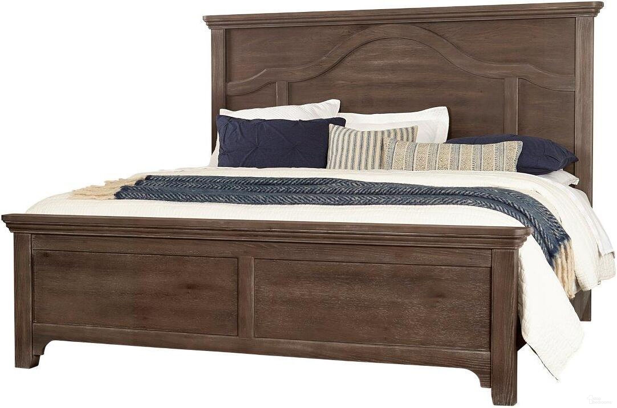 The appearance of Bungalow Folkstone King Mantel Bed designed by Vaughan Bassett in the transitional interior design. This folkstone piece of furniture was selected by 1StopBedrooms from Bungalow Collection to add a touch of cosiness and style into your home. Sku: 740-669;740-966;740-922;MS-MS1. Bed Type: Panel Bed. Bed Size: King. Material: Oak Veneer.