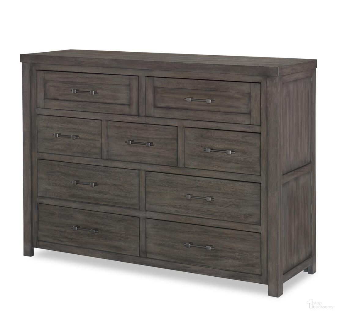 The appearance of Bunkhouse 9 Drawer Bureau In Aged Barnwood designed by Legacy Classic in the country / farmhouse interior design. This aged barnwood piece of furniture  was selected by 1StopBedrooms from Bunkhouse Collection to add a touch of cosiness and style into your home. Sku: N8830-1500C. Material: Acacia.