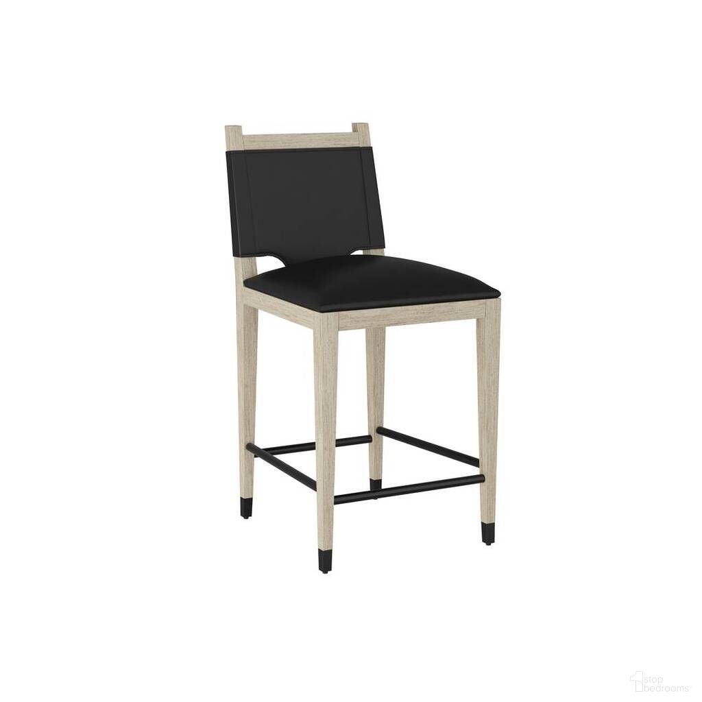 The appearance of Burdock Counter Stool In Black designed by Arteriors in the modern / contemporary interior design. This black piece of furniture was selected by 1StopBedrooms from Burdock Collection to add a touch of cosiness and style into your home. Sku: FSI10. Material: Leather.
