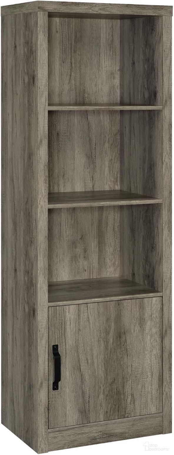 The appearance of Burke 3-shelf Media Tower With Storage Cabinet Grey Driftwood designed by Coaster in the transitional interior design. This grey driftwood piece of furniture was selected by 1StopBedrooms from Burke Collection to add a touch of cosiness and style into your home. Sku: 707726. Material: Wood.