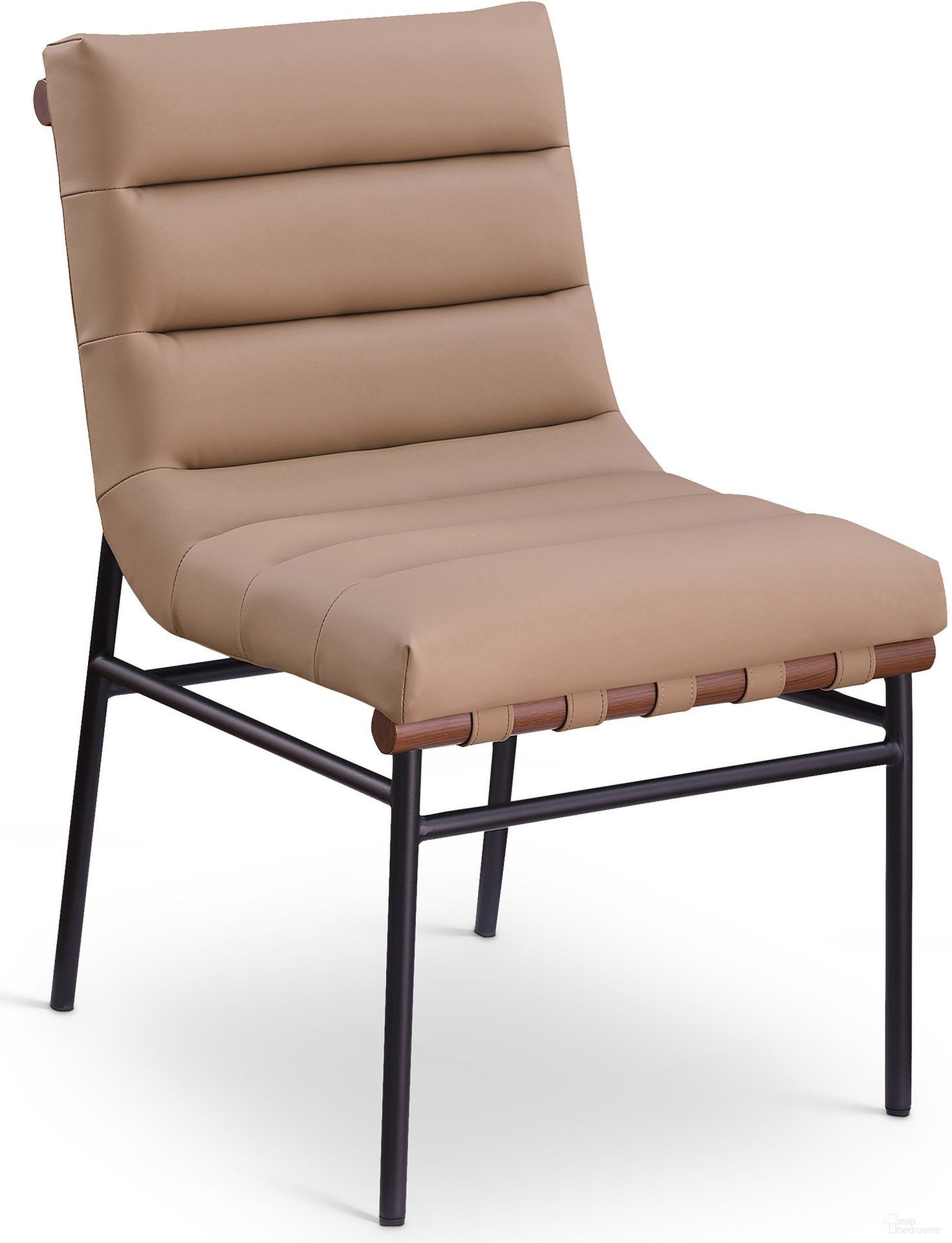The appearance of Burke Vegan Leather Dining Chair Set of 2 In Tan designed by Meridian in the modern / contemporary interior design. This tan piece of furniture was selected by 1StopBedrooms from Burke Collection to add a touch of cosiness and style into your home. Sku: 577Tan-C. Material: Vegan Leather. Chair Type: Side Chair.