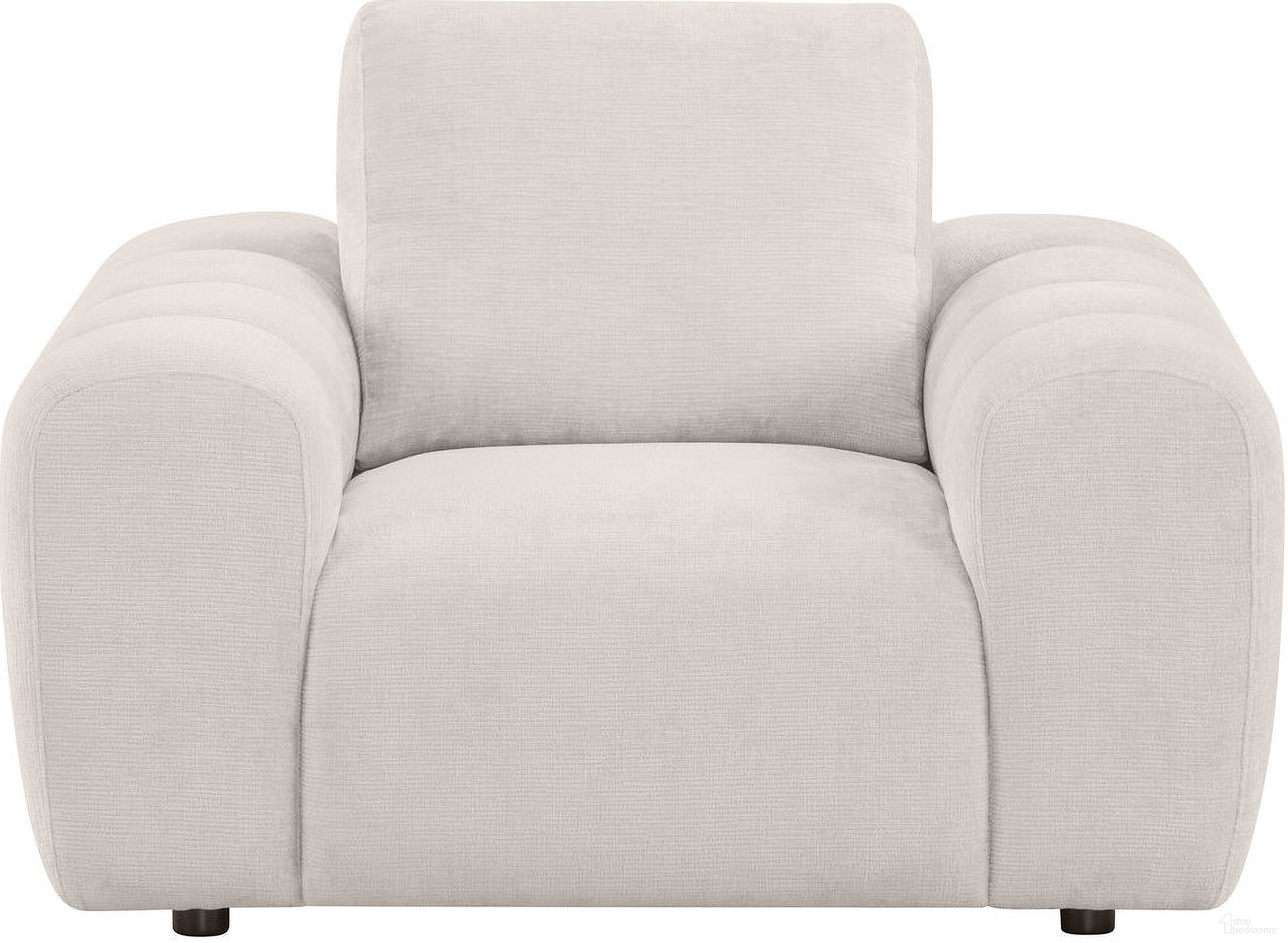 The appearance of Burnett Chenille Upholstered Accent Chair In Ivory designed by Coaster in the modern / contemporary interior design. This ivory piece of furniture  was selected by 1StopBedrooms from Burnett Collection to add a touch of cosiness and style into your home. Sku: 504957. Material: Eucalyptus.
