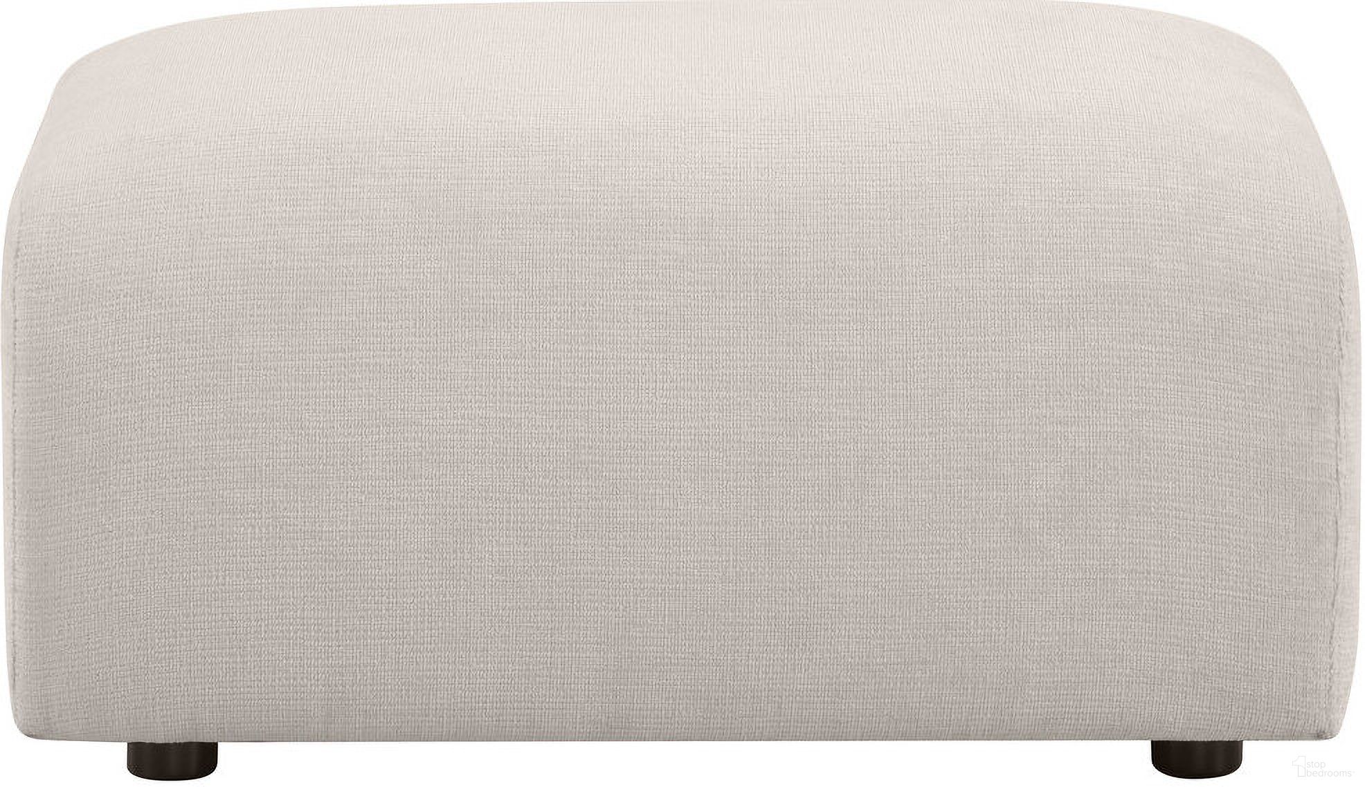 The appearance of Burnett Chenille Upholstered Ottoman In Ivory designed by Coaster in the modern / contemporary interior design. This ivory piece of furniture  was selected by 1StopBedrooms from Burnett Collection to add a touch of cosiness and style into your home. Sku: 504958. Material: Chenille.