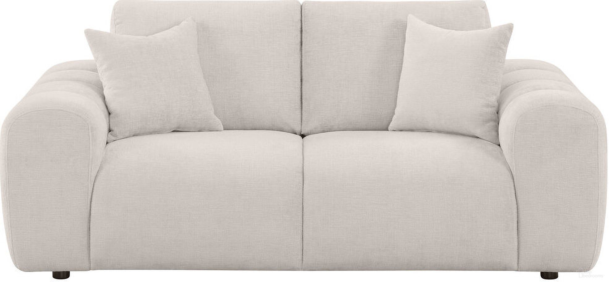 The appearance of Burnett Chenille Upholstered Wide Arm Loveseat In Ivory designed by Coaster in the modern / contemporary interior design. This ivory piece of furniture  was selected by 1StopBedrooms from Burnett Collection to add a touch of cosiness and style into your home. Sku: 504956. Material: Foam.
