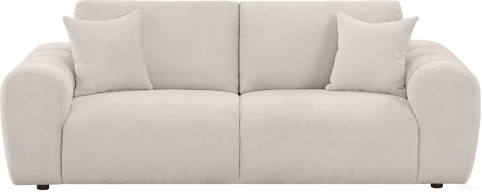 The appearance of Burnett Chenille Upholstered Wide Arm Sofa In Ivory designed by Coaster in the modern / contemporary interior design. This ivory piece of furniture  was selected by 1StopBedrooms from Burnett Collection to add a touch of cosiness and style into your home. Sku: 504955. Material: Plywood.