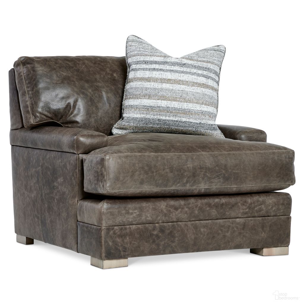 Burnham Leather Chair In Brown