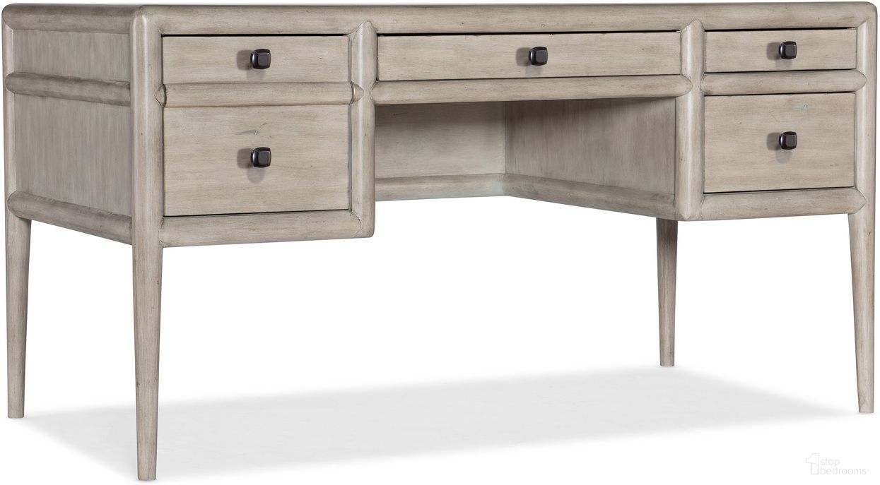 The appearance of Burnham Burnham Writing Desk designed by Hooker in the transitional interior design. This light wood piece of furniture was selected by 1StopBedrooms from Burnham Collection to add a touch of cosiness and style into your home. Sku: 5921-10458-90. Material: Veneer.