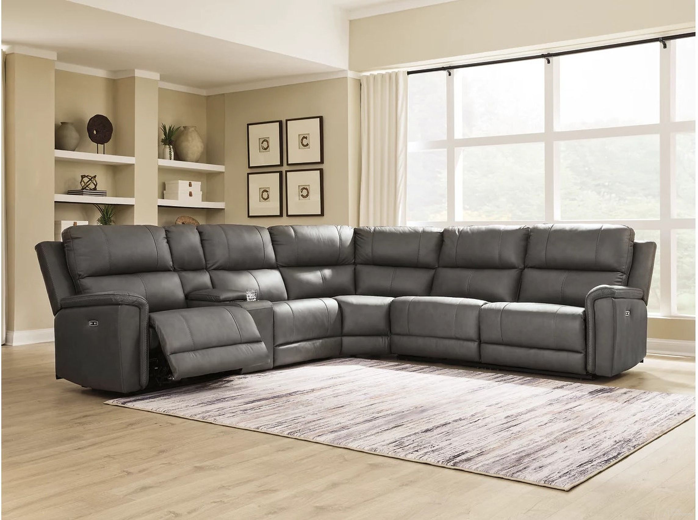 Burnley 6-Piece Power Reclining Sectional In Anchor