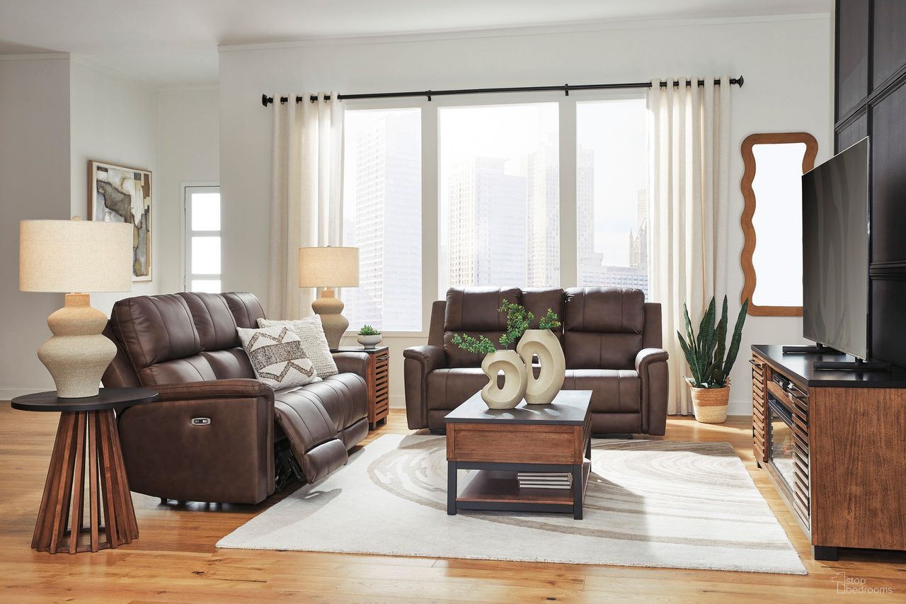 The appearance of Burnley Power Reclining Living Room Set In Espresso designed by Signature Design by Ashley in the modern / contemporary interior design. This espresso piece of furniture was selected by 1StopBedrooms from Burnley Collection to add a touch of cosiness and style into your home. Sku: NCU1200115;NCU1200118. Material: Faux Leather.