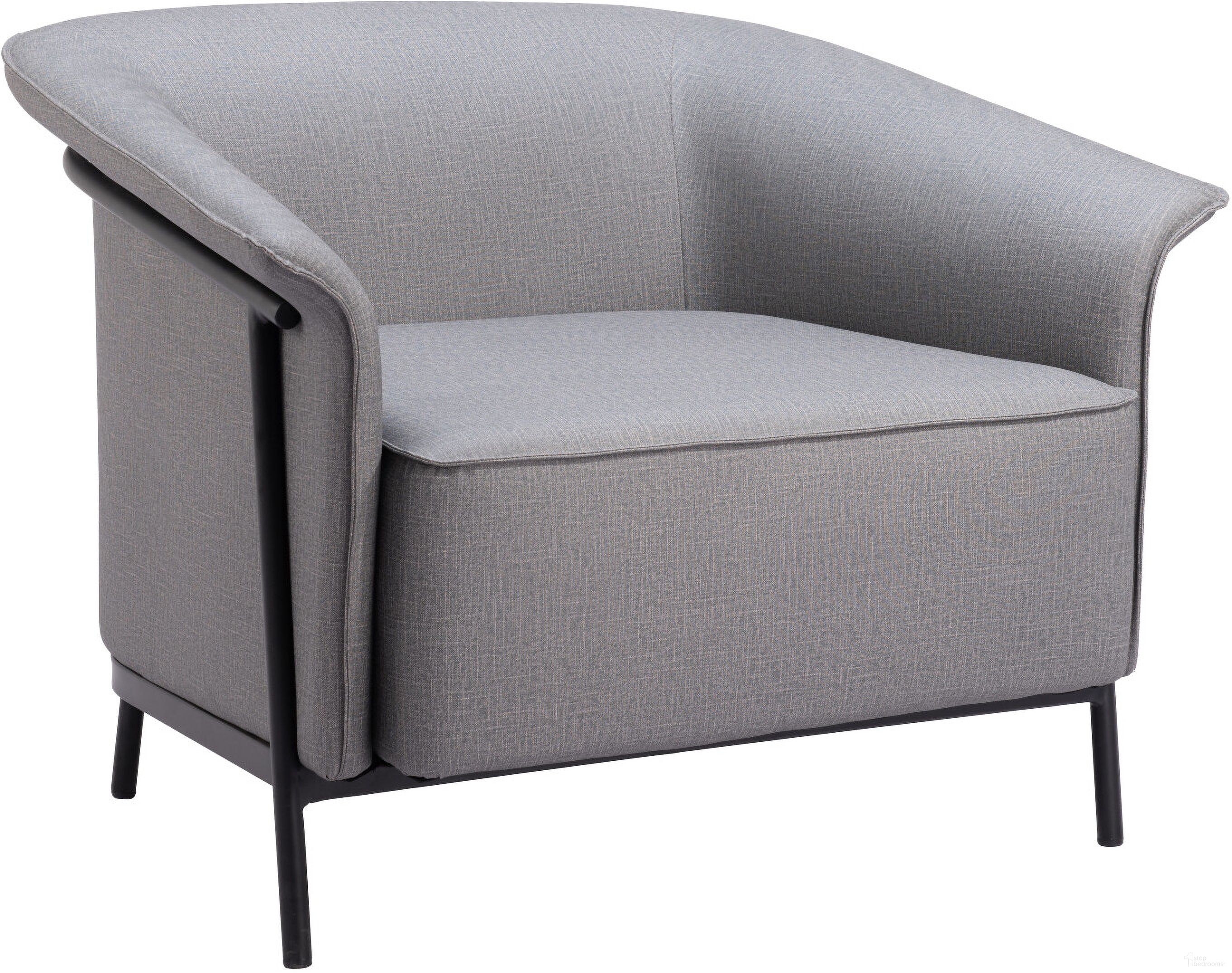 The appearance of Burry Accent Chair In Slate Gray designed by Zuo Modern in the modern / contemporary interior design. This slate piece of furniture was selected by 1StopBedrooms from Burry Collection to add a touch of cosiness and style into your home. Sku: 110116. Material: Performance Fabric.