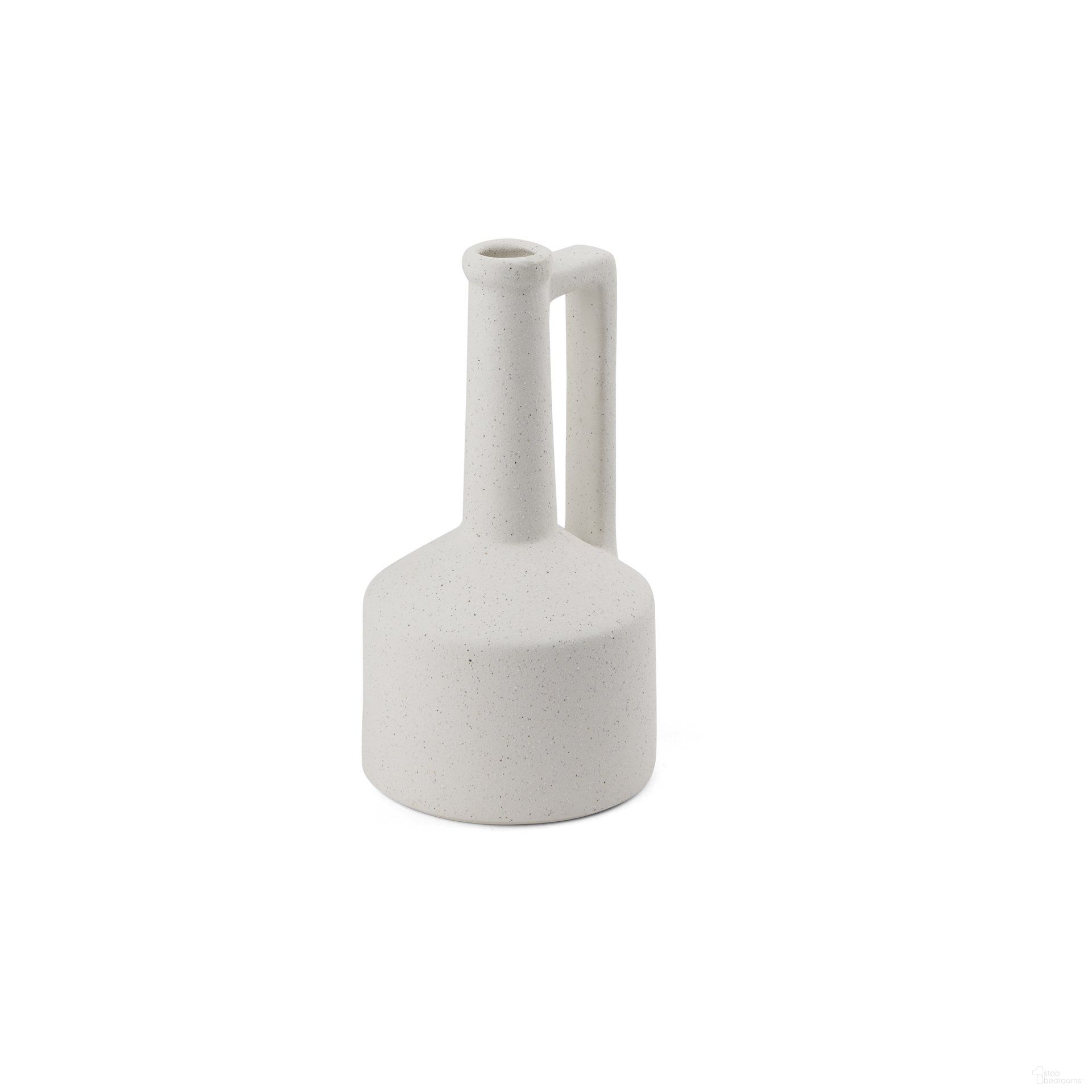 Burton 10.8 Inch Ceramic Small Jug Vase In White