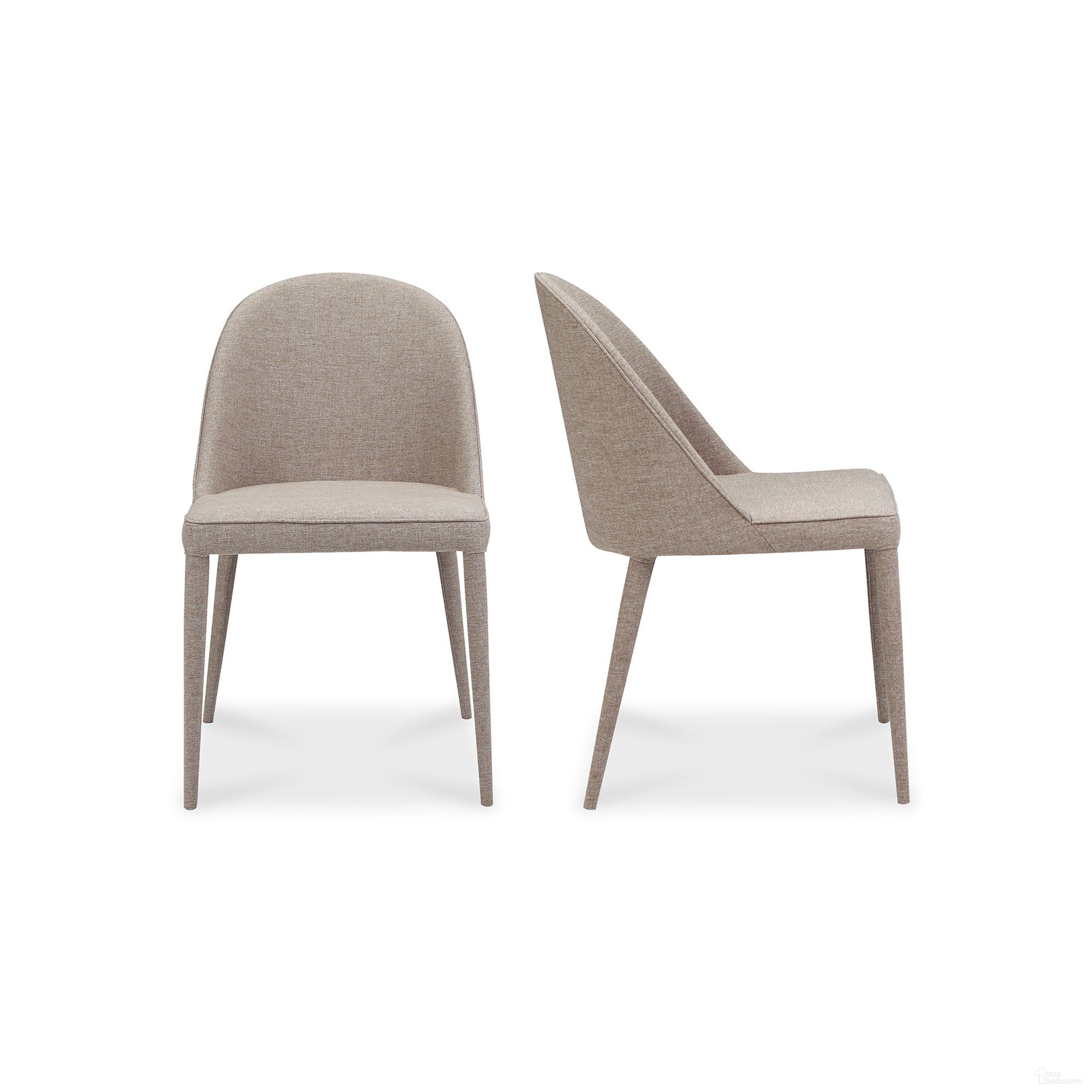 The appearance of Burton Beige Dining Chair Set Of 2 designed by Moes Home in the modern / contemporary interior design. This beige piece of furniture was selected by 1StopBedrooms from Burton Collection to add a touch of cosiness and style into your home. Sku: YM-1001-26. Material: Polyester. Chair Type: Side Chair.