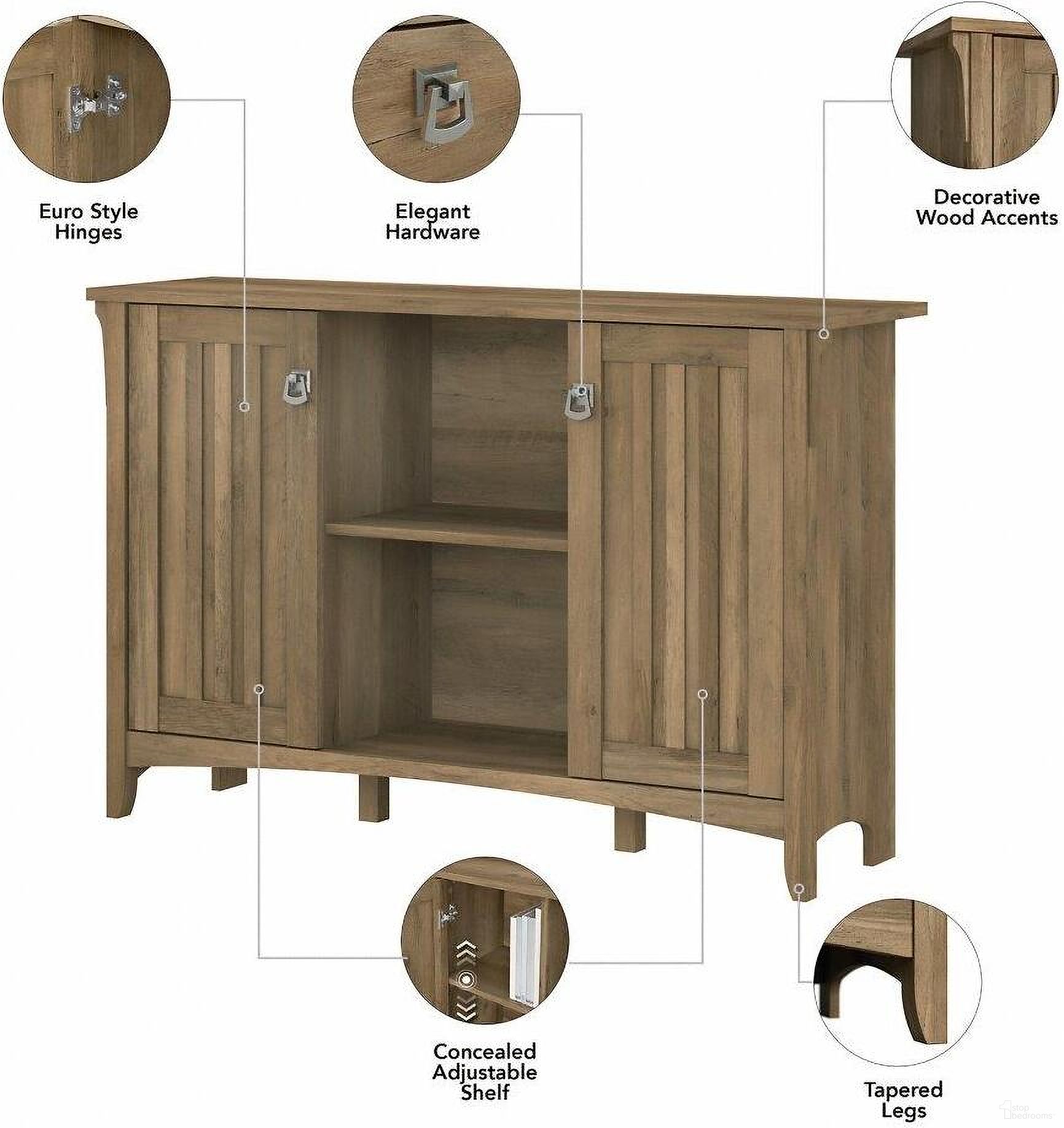 Bush Furniture Salinas Entryway Storage Set with Hall Tree, Shoe Bench