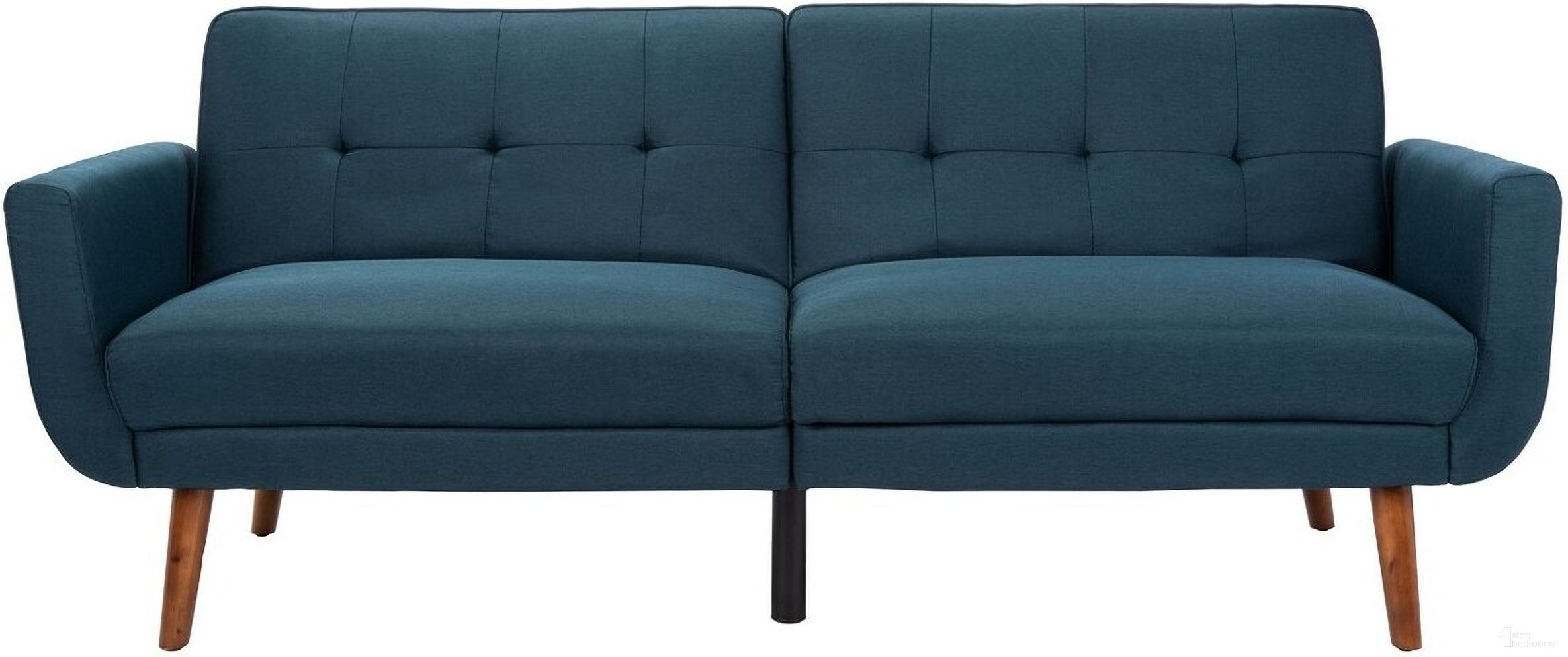 The appearance of Bushwick Foldable Futon Bed LVS2006C designed by Safavieh in the modern / contemporary interior design. This brown navy piece of furniture  was selected by 1StopBedrooms from Bushwick Collection to add a touch of cosiness and style into your home. Sku: LVS2006C. Material: Steel.