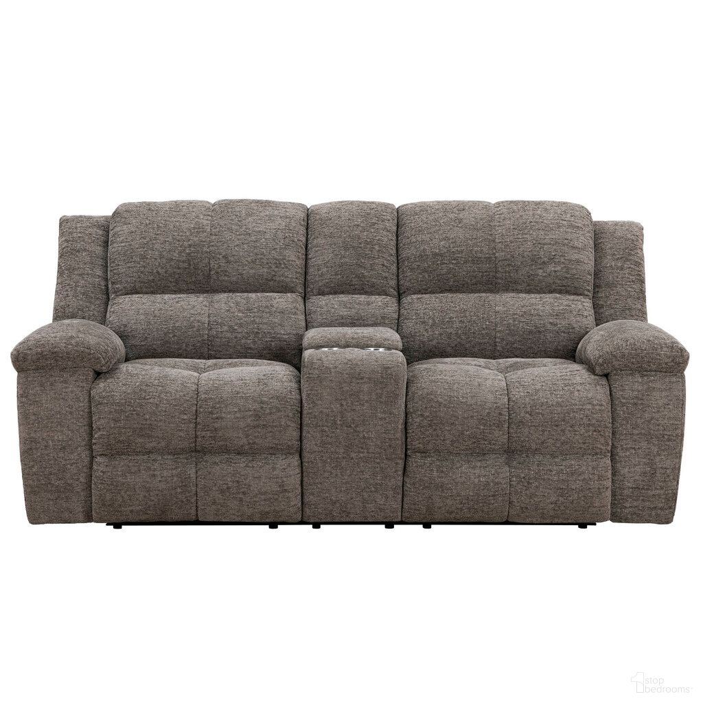 The appearance of Buster Manual Reclining Console Loveseat In Cabot Stone designed by Parker House in the modern / contemporary interior design. This cabot stone piece of furniture  was selected by 1StopBedrooms from Buster Collection to add a touch of cosiness and style into your home. Sku: MBUS#822C-CAST. Material: Polyester.