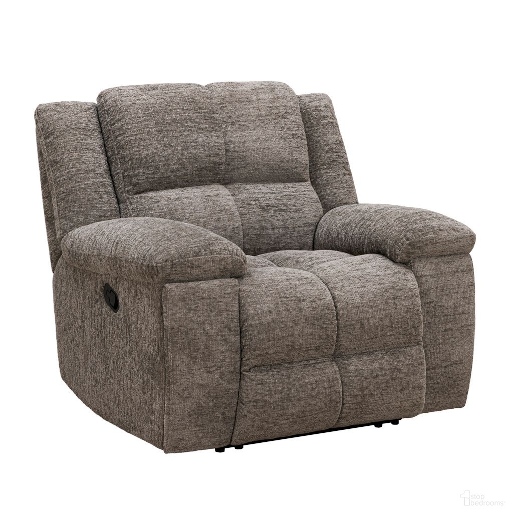 The appearance of Buster Recliner In Cabot Stone designed by Parker House in the modern / contemporary interior design. This cabot stone piece of furniture  was selected by 1StopBedrooms from Buster Collection to add a touch of cosiness and style into your home. Sku: MBUS#812-CAST. Material: Polyester.