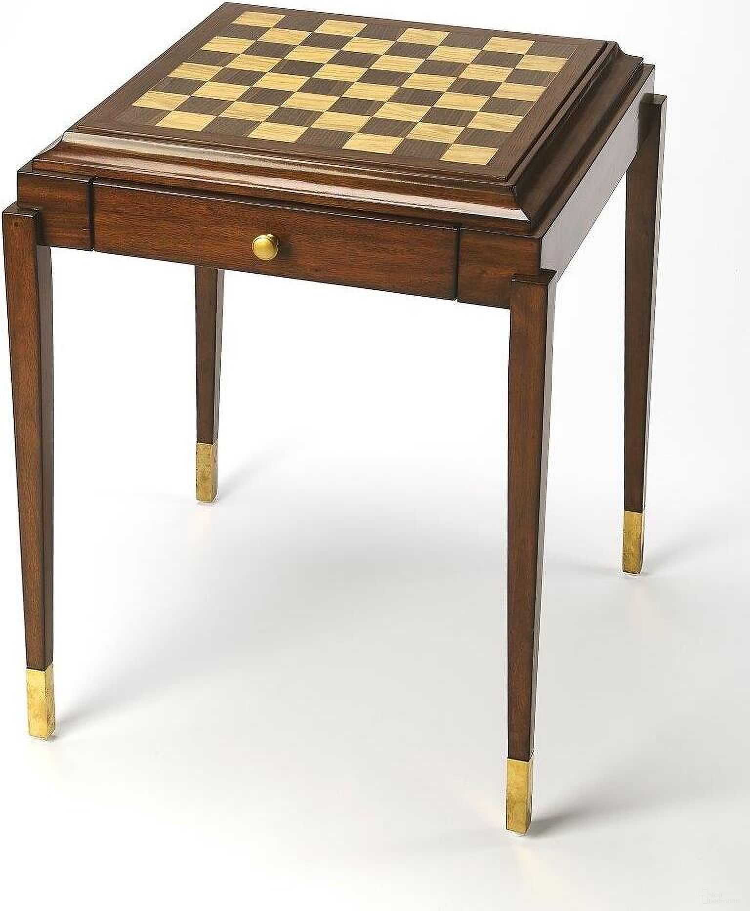 The appearance of Butler Adrian Antique Cherry Game Table designed by Butler Specialty Company in the transitional interior design. This medium brown piece of furniture was selected by 1StopBedrooms from Masterpiece Collection to add a touch of cosiness and style into your home. Sku: 4461011. Material: Wood.