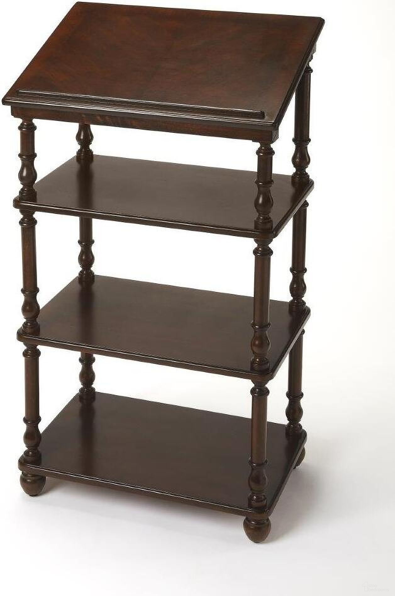 The appearance of Butler Alden Plantation Cherry Library Stand designed by Butler Specialty Company in the traditional interior design. This dark brown piece of furniture was selected by 1StopBedrooms from Plantation Collection to add a touch of cosiness and style into your home. Sku: 1512024. Material: Wood.