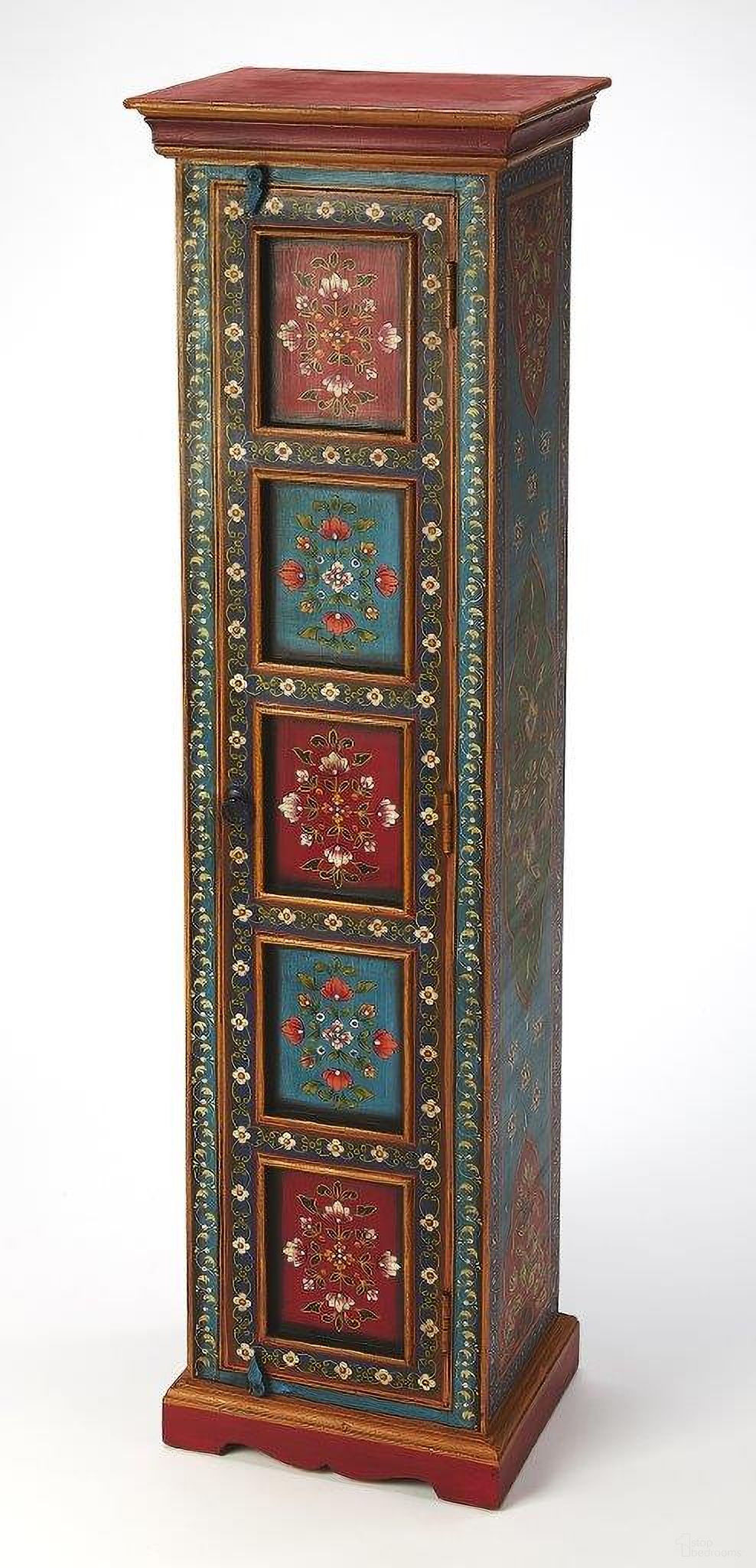 The appearance of Butler Amir Hand Painted Tall Cabinet designed by Butler Specialty Company in the traditional interior design. This multicolor piece of furniture  was selected by 1StopBedrooms from Artifacts Collection to add a touch of cosiness and style into your home. Sku: 5364290. Material: Wood.