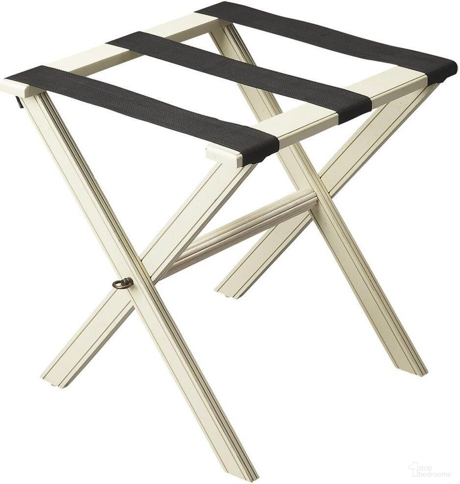 The appearance of Butler Anthony Cottage White Luggage Rack designed by Butler Specialty Company in the transitional interior design. This white piece of furniture was selected by 1StopBedrooms from Masterpiece Collection to add a touch of cosiness and style into your home. Sku: 1222222. Material: Rubberwood.
