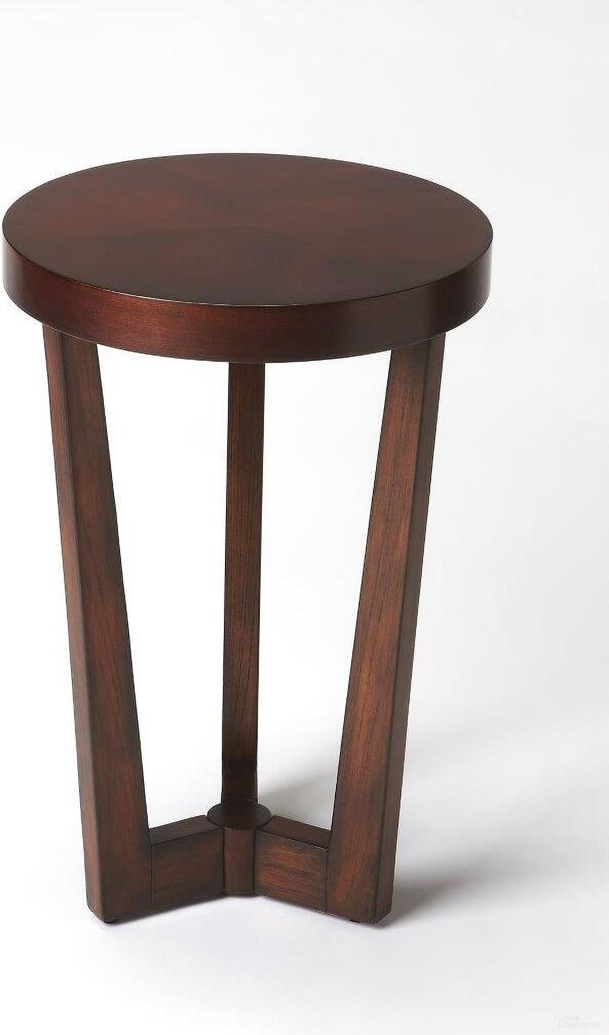 The appearance of Butler Aphra Plantation Cherry Accent Table designed by Butler Specialty Company in the transitional interior design. This dark brown piece of furniture was selected by 1StopBedrooms from Plantation Collection to add a touch of cosiness and style into your home. Sku: 6021024. Material: Rubberwood.