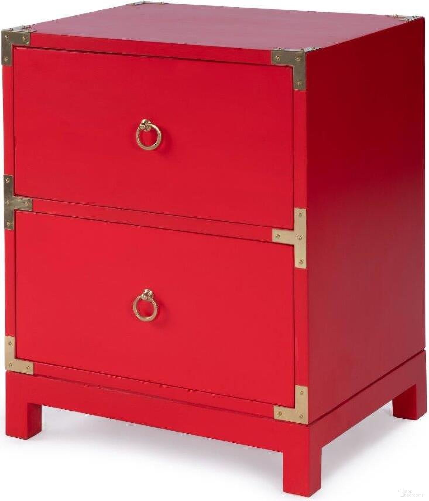 The appearance of Butler Ardennes Red Campaign Chairside Chest designed by Butler Specialty Company in the modern / contemporary interior design. This red piece of furniture was selected by 1StopBedrooms from Loft Collection to add a touch of cosiness and style into your home. Sku: 3852293. Material: Wood.