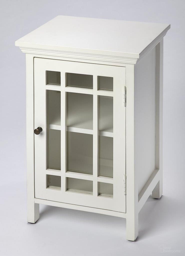 The appearance of Butler Baxter Glossy White Chairside Chest designed by Butler Specialty Company in the transitional interior design. This white piece of furniture was selected by 1StopBedrooms from Loft Collection to add a touch of cosiness and style into your home. Sku: 2771304. Material: Wood.