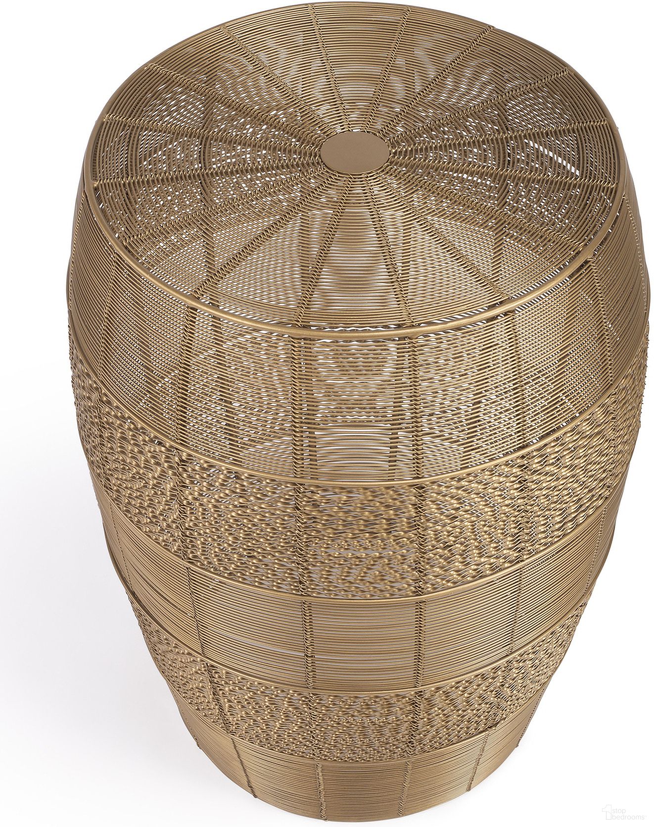 The appearance of Bellarose Metal Side Table In Gold designed by Butler Specialty Company in the industrial interior design. This gold piece of furniture  was selected by 1StopBedrooms from Industrial Chic Collection to add a touch of cosiness and style into your home. Sku: 5512402. Material: Iron.