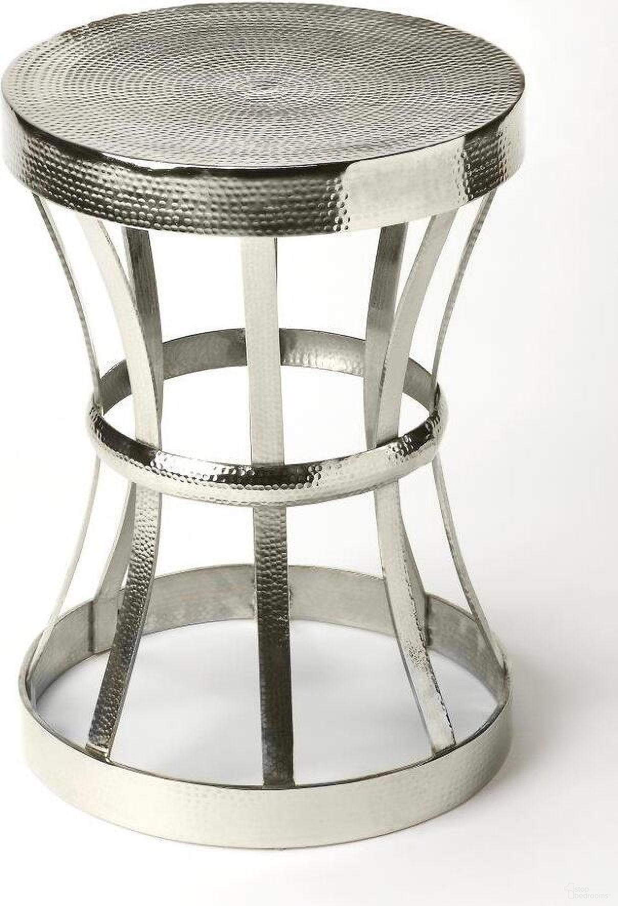 The appearance of Butler Broussard Industrial Chic End Table designed by Butler Specialty Company in the modern / contemporary interior design. This silver piece of furniture was selected by 1StopBedrooms from Industrial Chic Collection to add a touch of cosiness and style into your home. Sku: 4326330. Material: Aluminum.