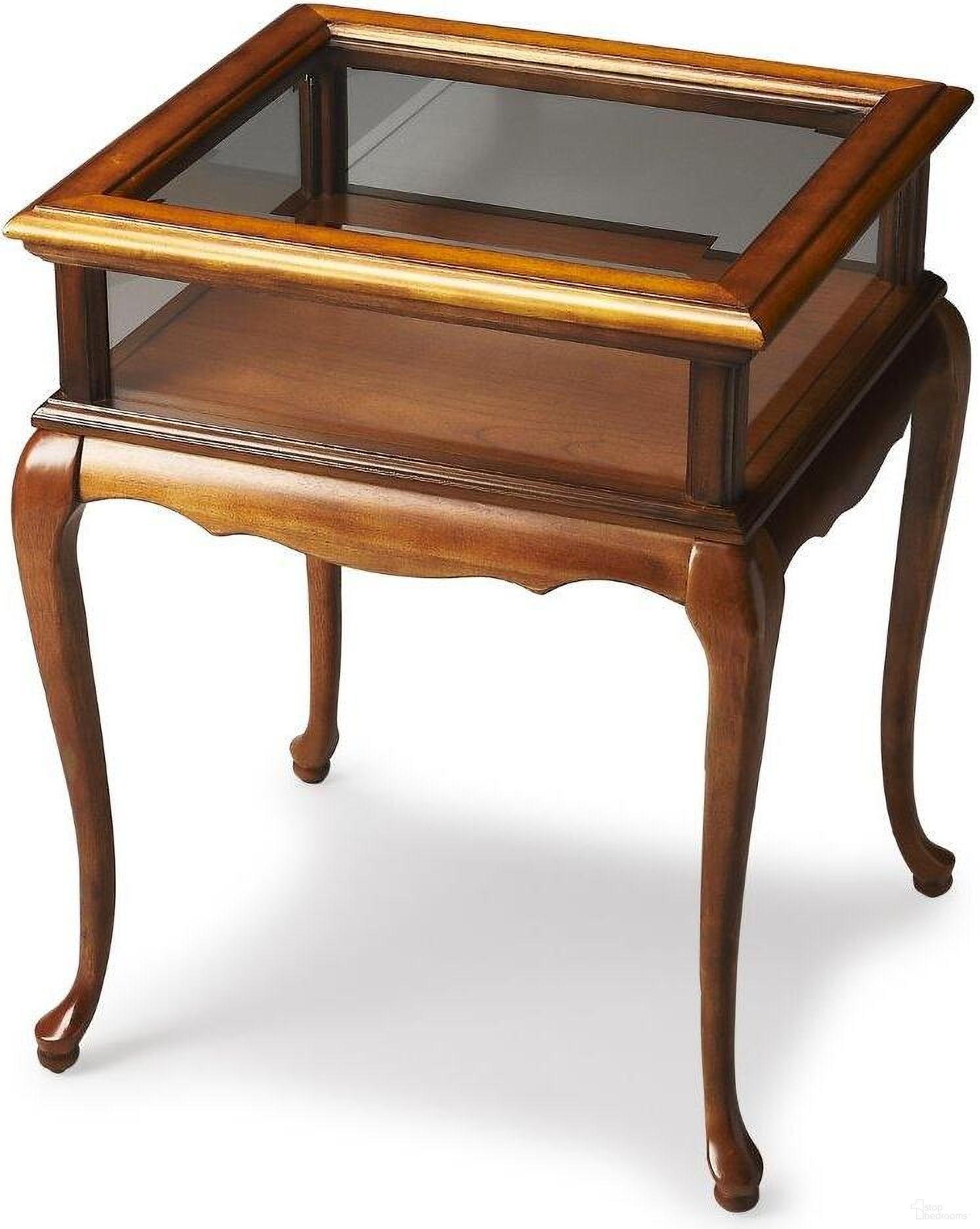 The appearance of Butler Burton Olive Ash Burl Curio Table designed by Butler Specialty Company in the traditional interior design. This medium brown piece of furniture was selected by 1StopBedrooms from Masterpiece Collection to add a touch of cosiness and style into your home. Sku: 1484101. Material: Rubberwood.