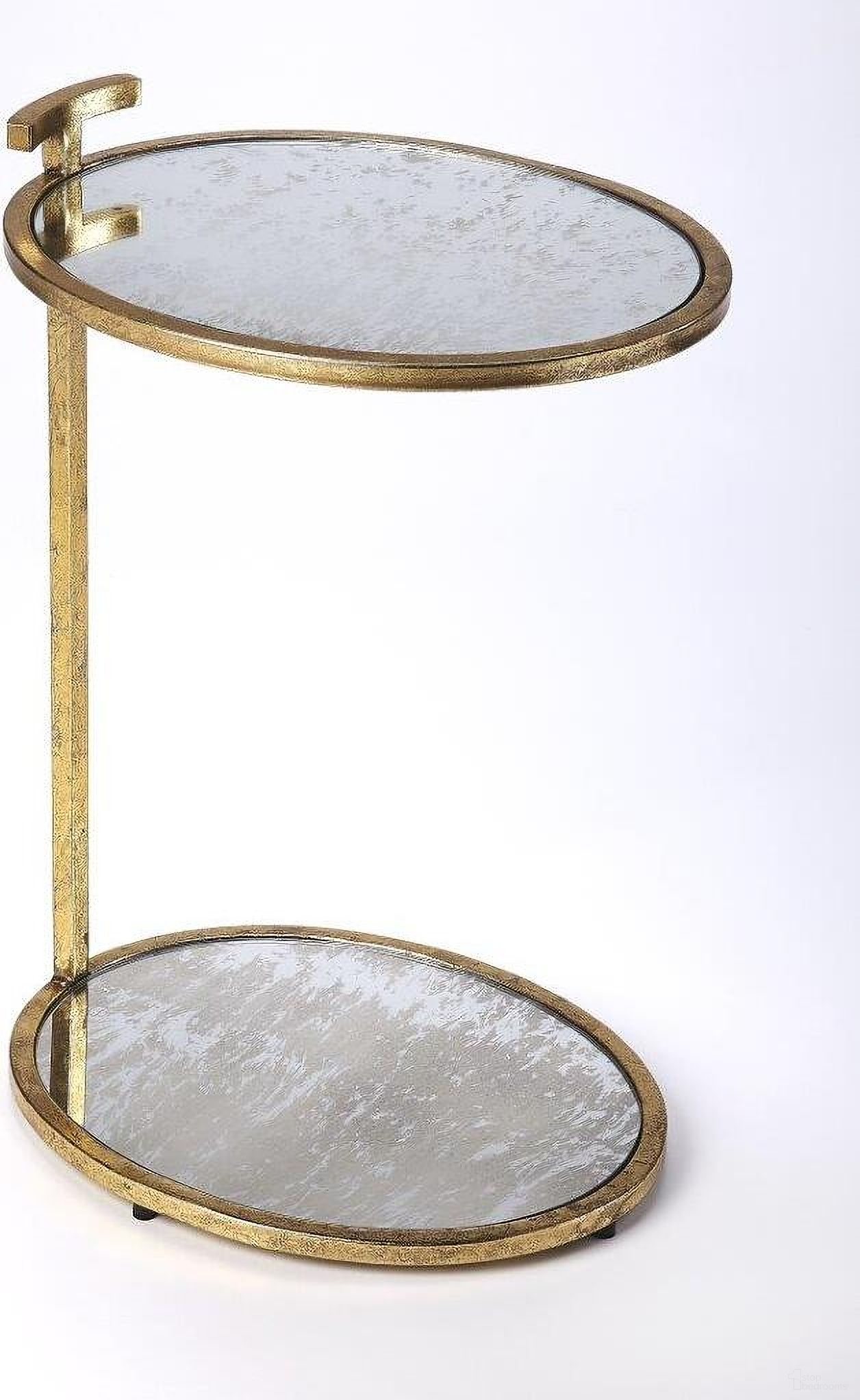 Butler Ciro Gold Metal and Mirror Side Table