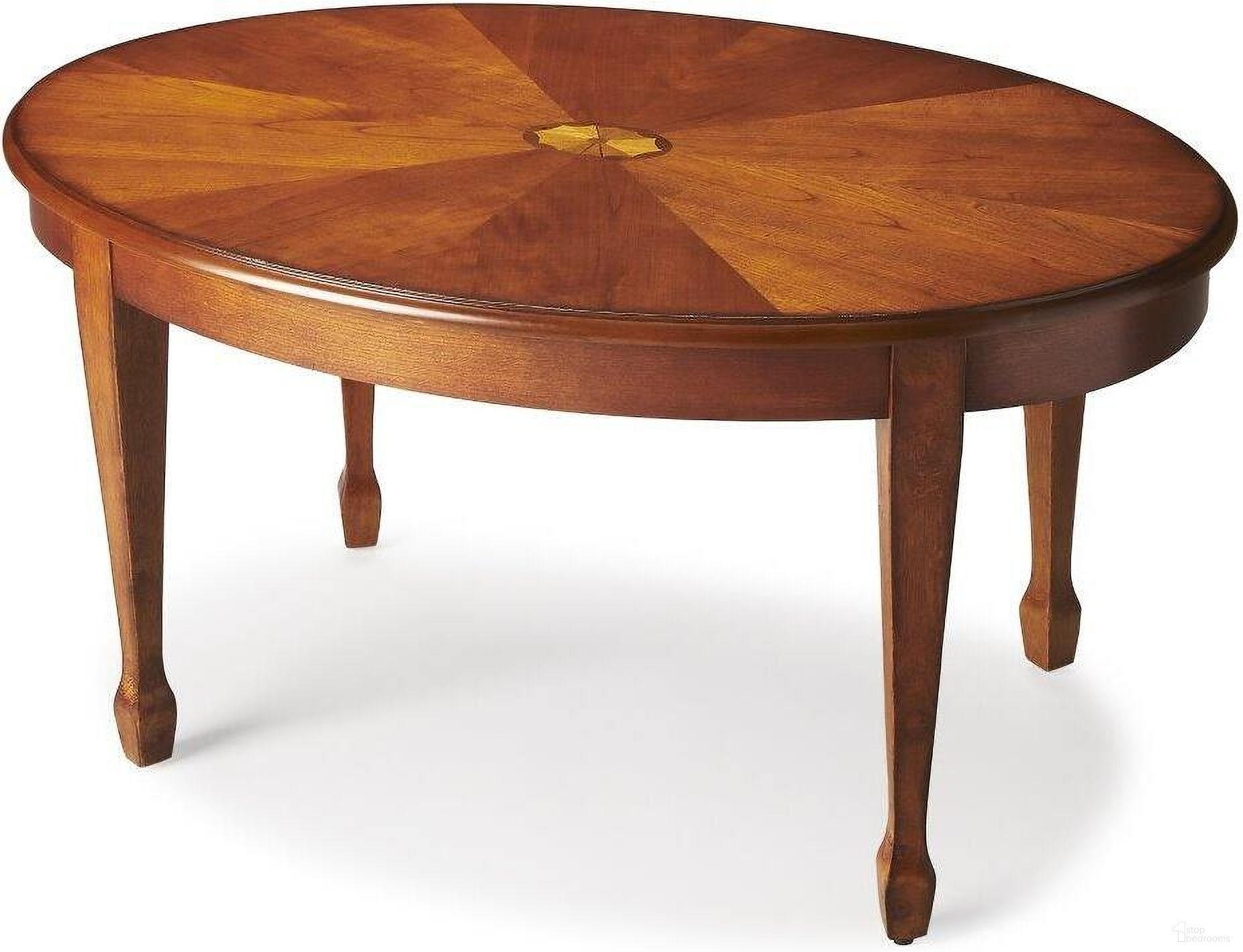 Butler Clayton Olive Ash Burl Oval Coffee Table