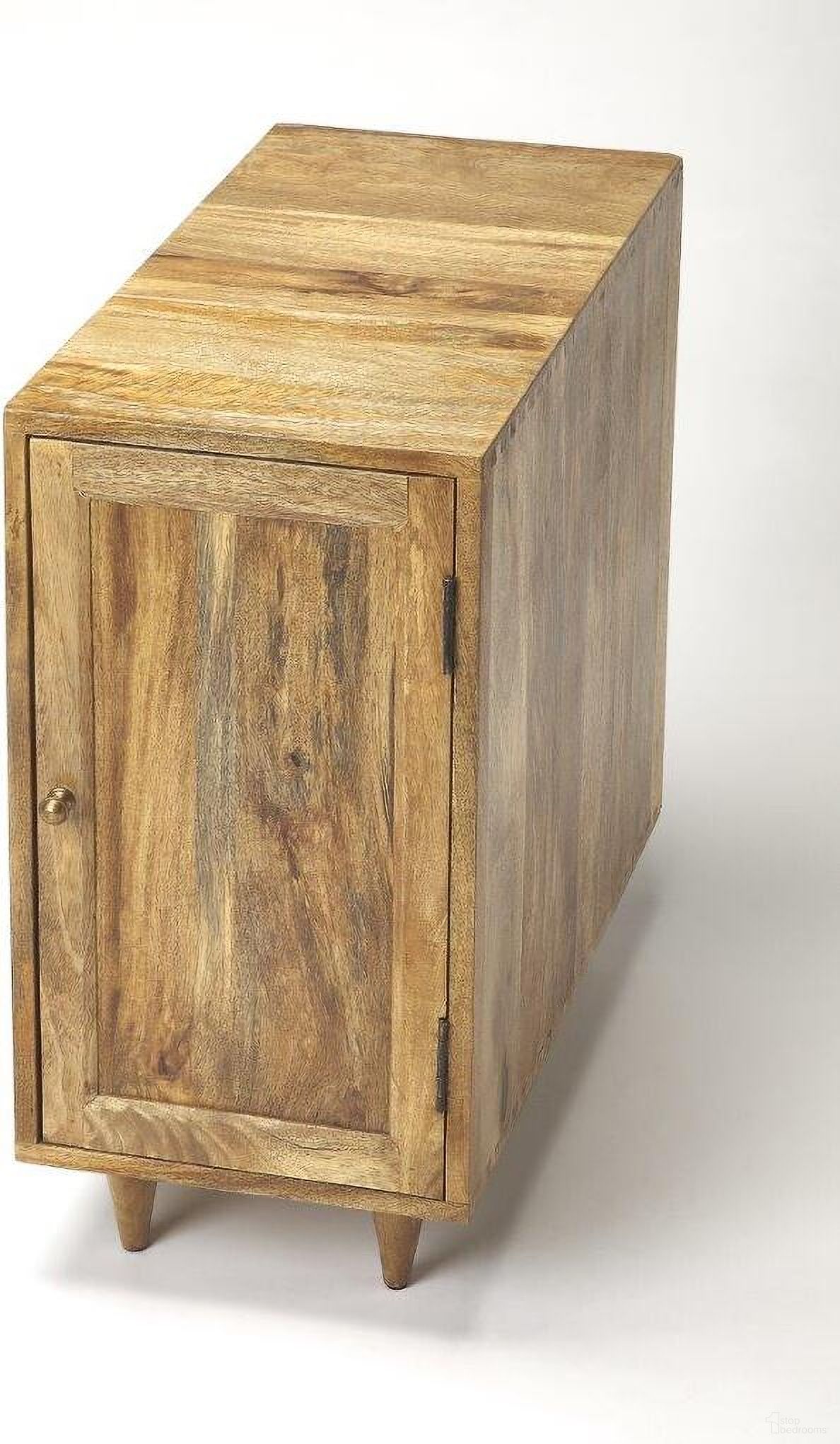 The appearance of Butler Conrad Modern Chairside Chest designed by Butler Specialty Company in the modern / contemporary interior design. This light brown piece of furniture  was selected by 1StopBedrooms from Modern Expressions Collection to add a touch of cosiness and style into your home. Sku: 2382260. Material: Wood.