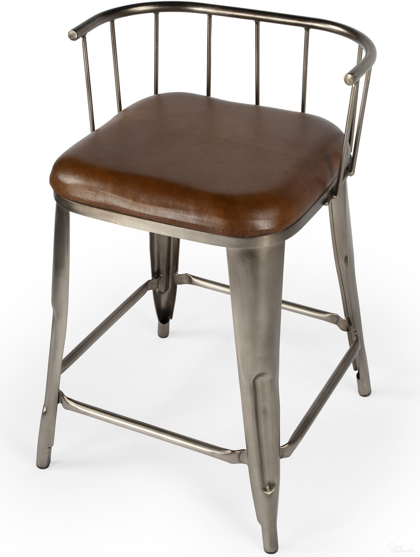The appearance of Coriander Iron and Leather 25 Inch Counter Stool In Multi-Color designed by Butler Specialty Company in the industrial interior design. This multicolor piece of furniture was selected by 1StopBedrooms from Industrial Chic Collection to add a touch of cosiness and style into your home. Sku: 5542344. Material: Iron.