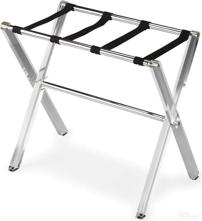 Butler Crystal Clear Acrylic Luggage Rack