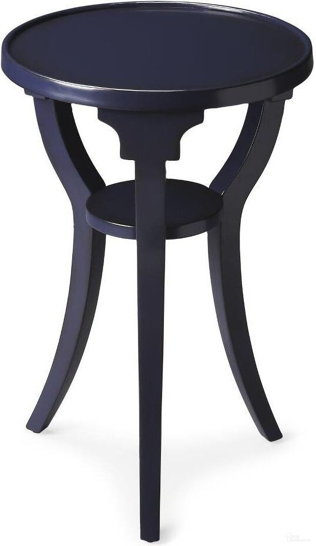 The appearance of Butler Dalton Navy Round Accent Table designed by Butler Specialty Company in the transitional interior design. This blue piece of furniture was selected by 1StopBedrooms from Loft Collection to add a touch of cosiness and style into your home. Sku: 1328291. Material: Rubberwood.
