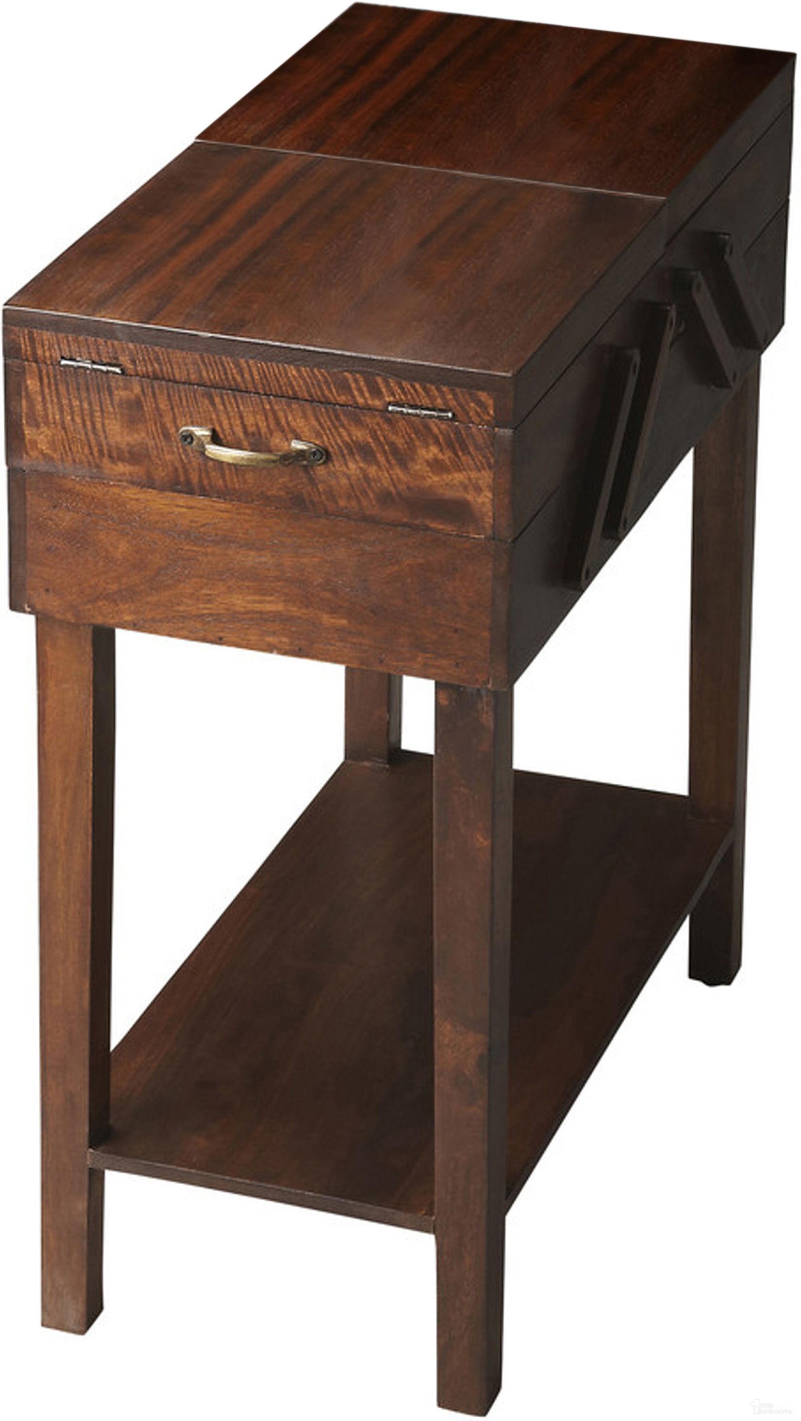 The appearance of Butler Dirzo Rectangular Storage Table designed by Butler Specialty Company in the transitional interior design. This dark brown piece of furniture  was selected by 1StopBedrooms from Modern Expressions Collection to add a touch of cosiness and style into your home. Sku: 1159260. Material: Wood.