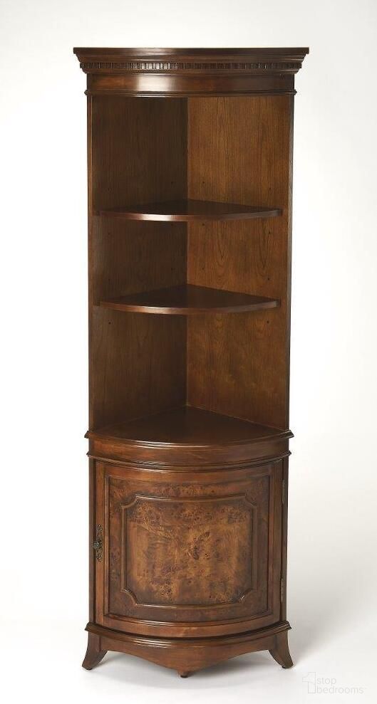 Butler Dowling Olive Ash Burl Corner Cabinet