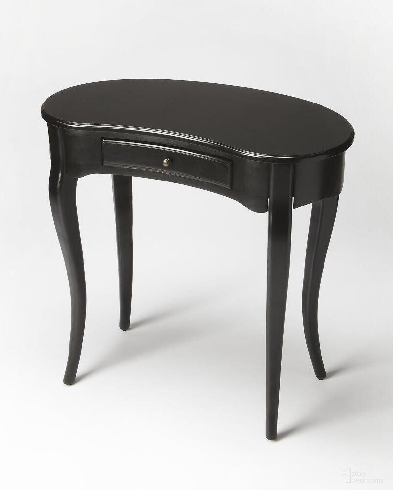 The appearance of Butler Edgewater Black Licorice Writing Desk designed by Butler Specialty Company in the transitional interior design. This black piece of furniture was selected by 1StopBedrooms from Masterpiece Collection to add a touch of cosiness and style into your home. Sku: 2601111. Material: Wood.