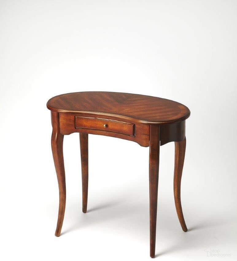 The appearance of Butler Edgewater Cherry Writing Desk designed by Butler Specialty Company in the traditional interior design. This medium brown piece of furniture was selected by 1StopBedrooms from Masterpiece Collection to add a touch of cosiness and style into your home. Sku: 2601011. Material: Wood.