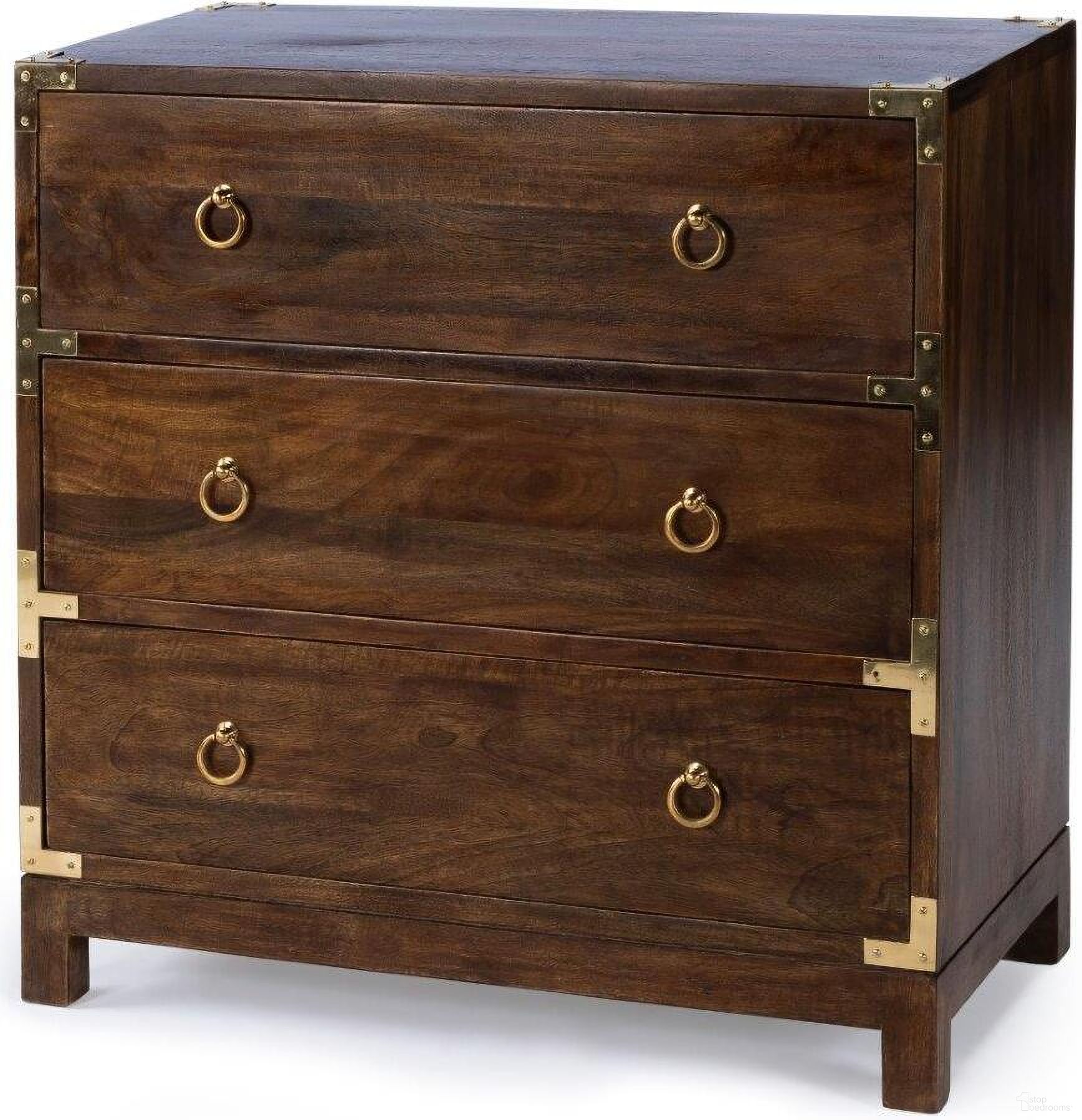 The appearance of Butler Forster Brown Campaign Chest designed by Butler Specialty Company in the transitional interior design. This brown piece of furniture was selected by 1StopBedrooms from Loft Collection to add a touch of cosiness and style into your home. Sku: 9337354. Material: Wood.