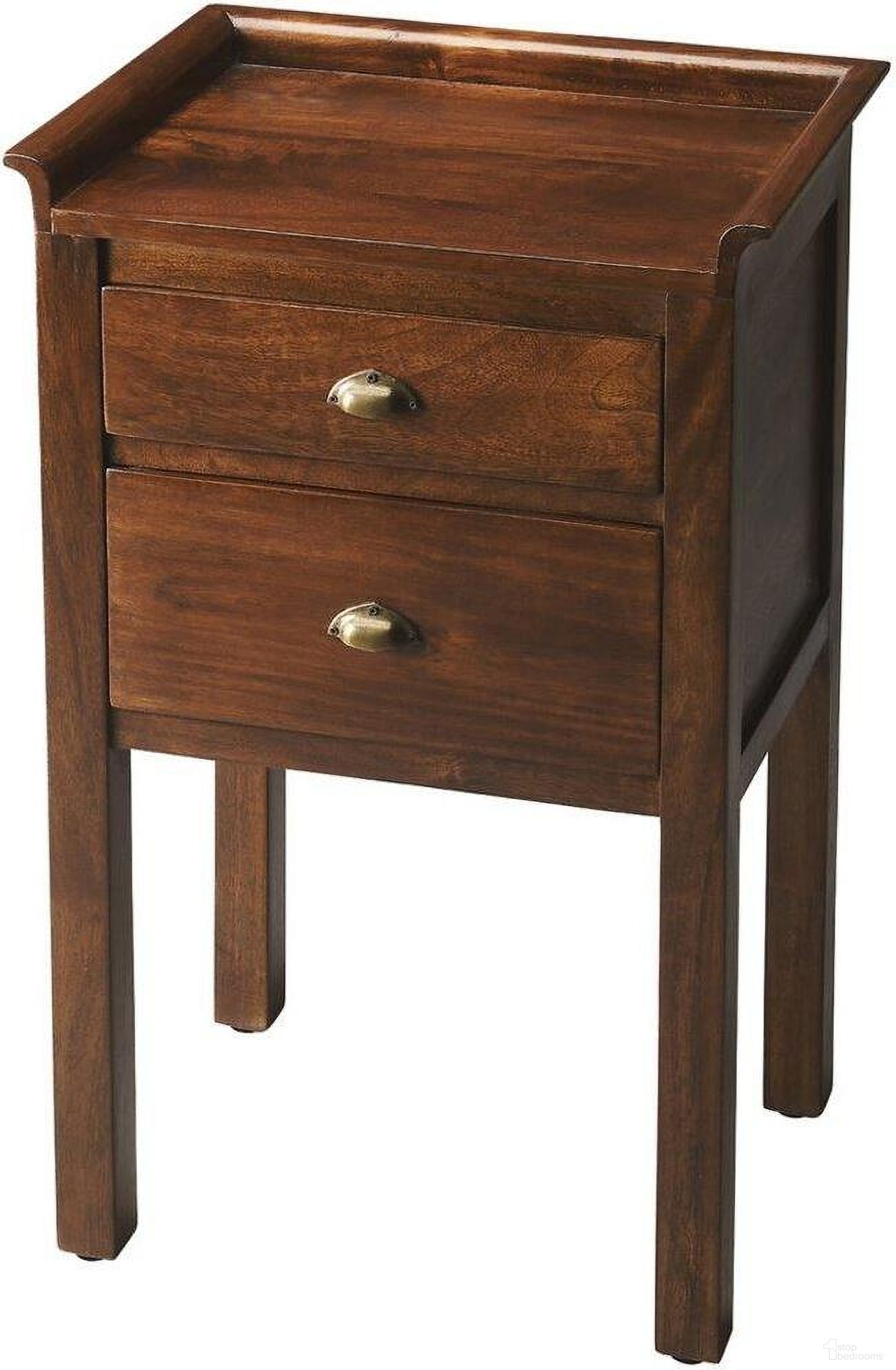 The appearance of Butler Gabriel Solid Wood Side Table designed by Butler Specialty Company in the transitional interior design. This dark brown piece of furniture  was selected by 1StopBedrooms from Artifacts Collection to add a touch of cosiness and style into your home. Sku: 1840290. Material: Wood.