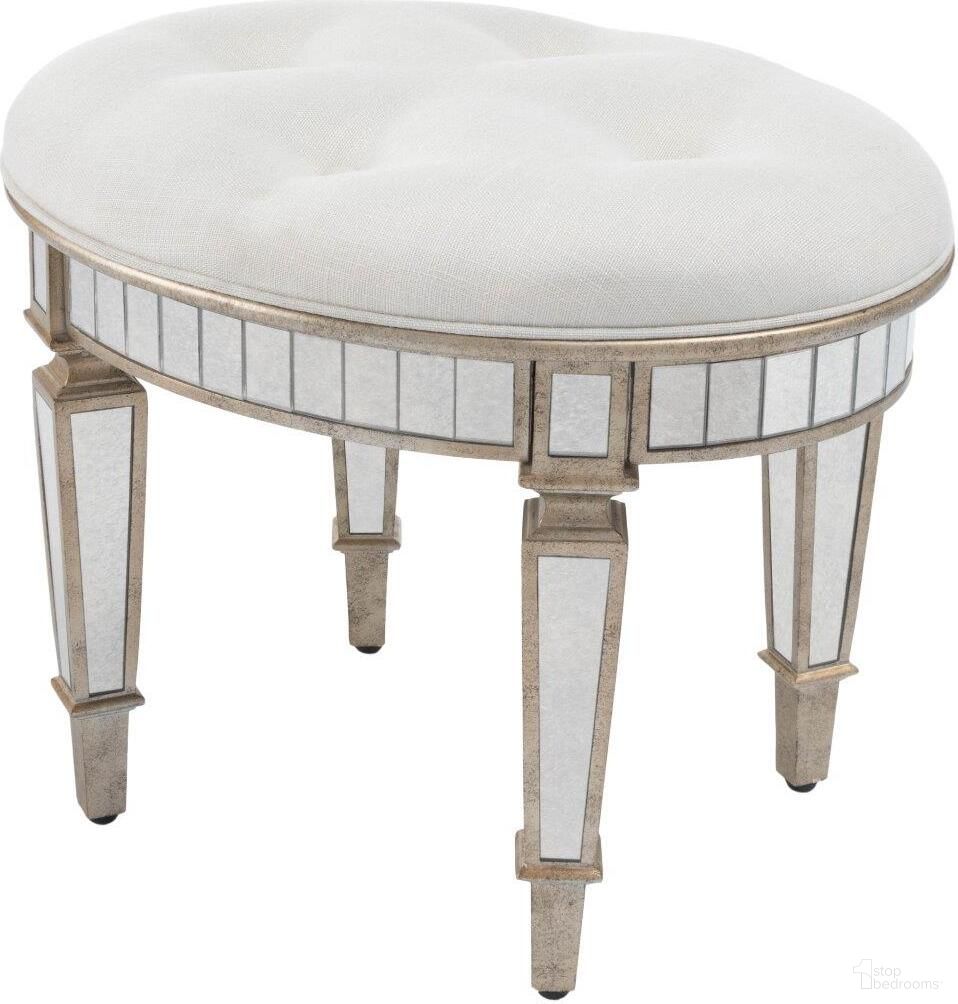 The appearance of Butler Garbo Mirrored Vanity Stool designed by Butler Specialty Company in the traditional interior design. This silver piece of furniture  was selected by 1StopBedrooms from Masterpiece Collection to add a touch of cosiness and style into your home. Sku: 3630146. Material: Wood.