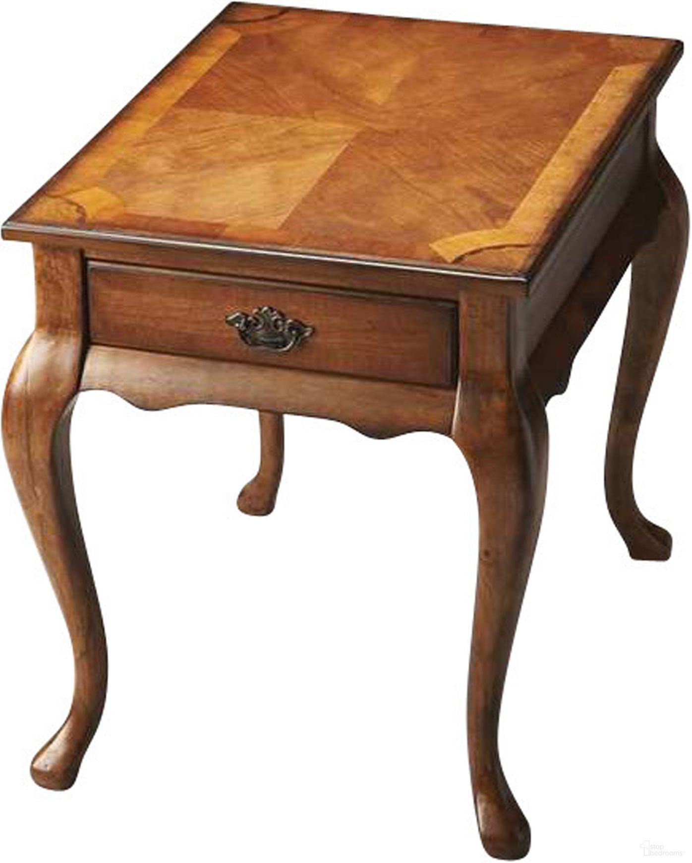 The appearance of Butler Grace Olive Ash Burl End Table designed by Butler Specialty Company in the traditional interior design. This medium brown piece of furniture  was selected by 1StopBedrooms from Masterpiece Collection to add a touch of cosiness and style into your home. Sku: 3022101. Material: Rubberwood.