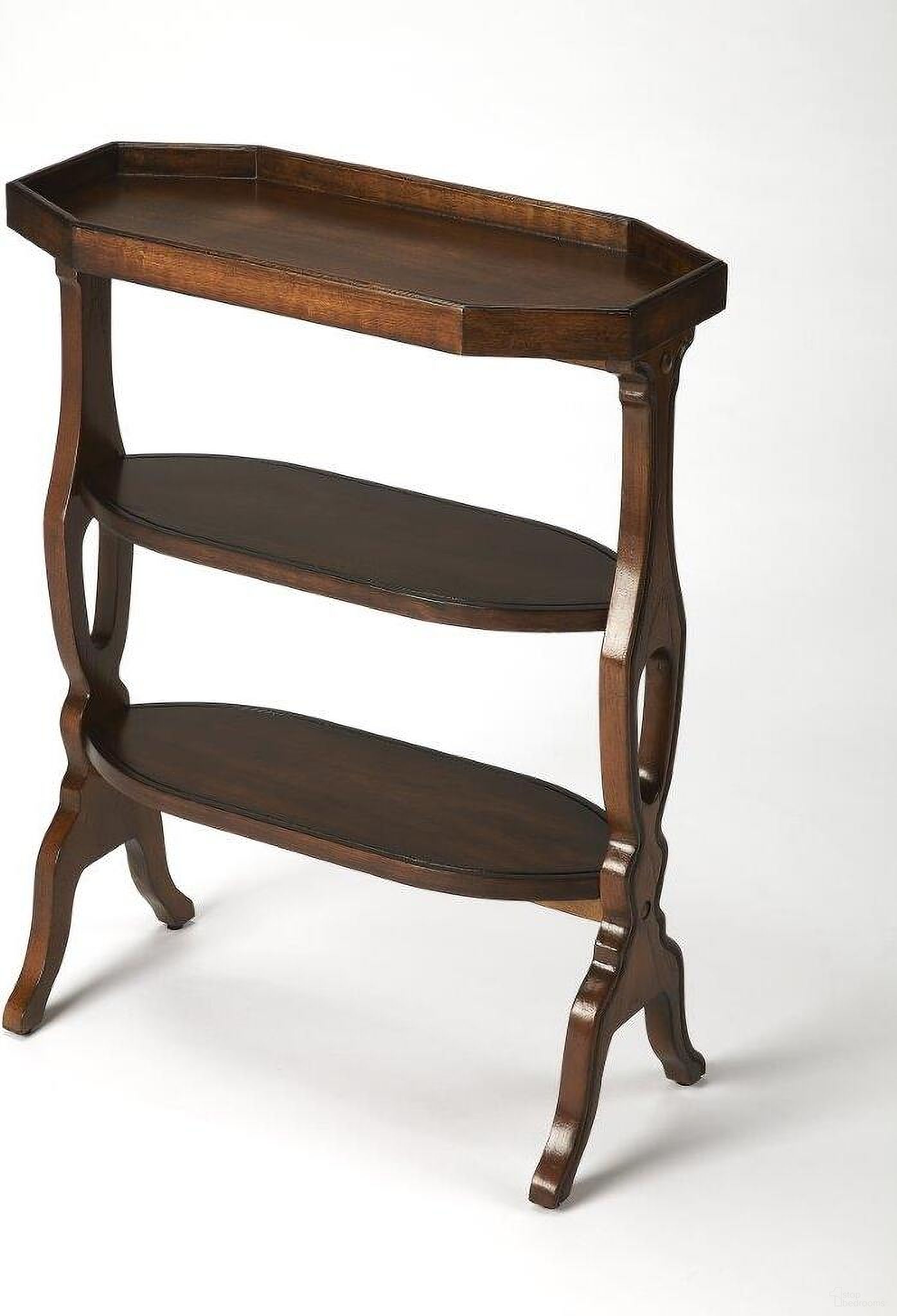 The appearance of Butler Hadley Plantation Cherry Accent Table designed by Butler Specialty Company in the transitional interior design. This dark brown piece of furniture was selected by 1StopBedrooms from Plantation Collection to add a touch of cosiness and style into your home. Sku: 2330024. Material: Rubberwood.