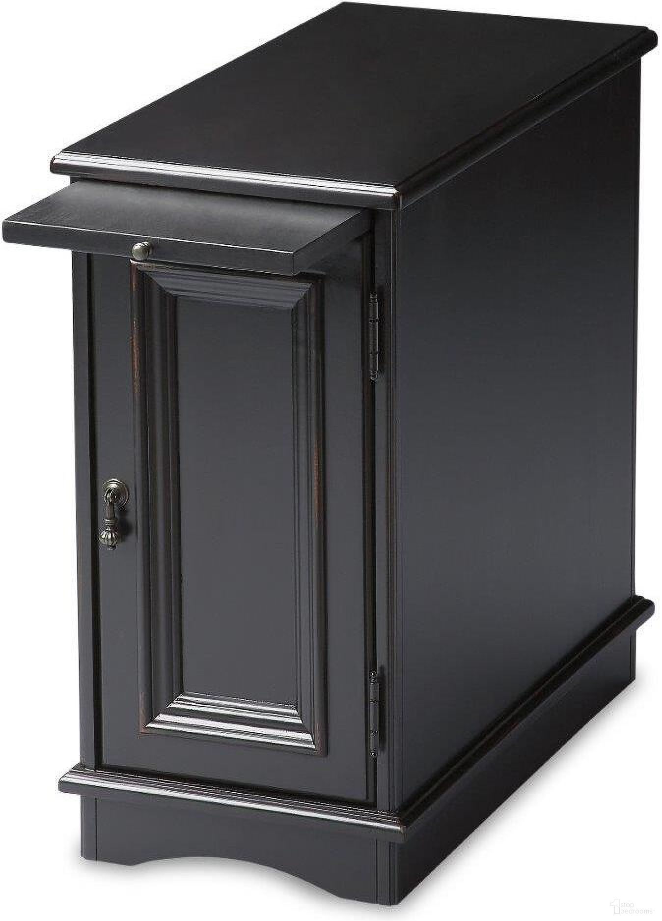 The appearance of Butler Harling Black Licorice Chairside Chest designed by Butler Specialty Company in the transitional interior design. This black piece of furniture  was selected by 1StopBedrooms from Masterpiece Collection to add a touch of cosiness and style into your home. Sku: 1476111. Material: MDF.